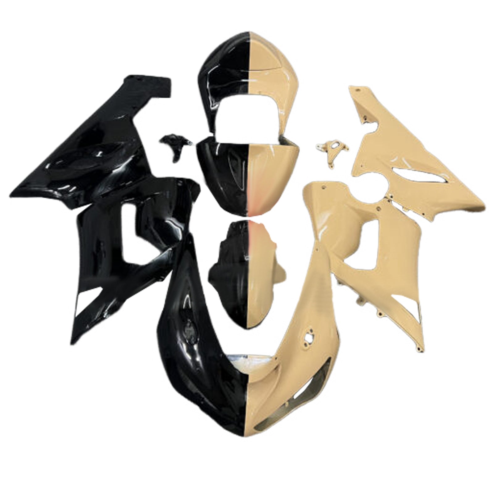 Injeksjon Fairing Kit Bodywork Plast Abs Fit for Kawasaki ZX6R 636 2005-2006