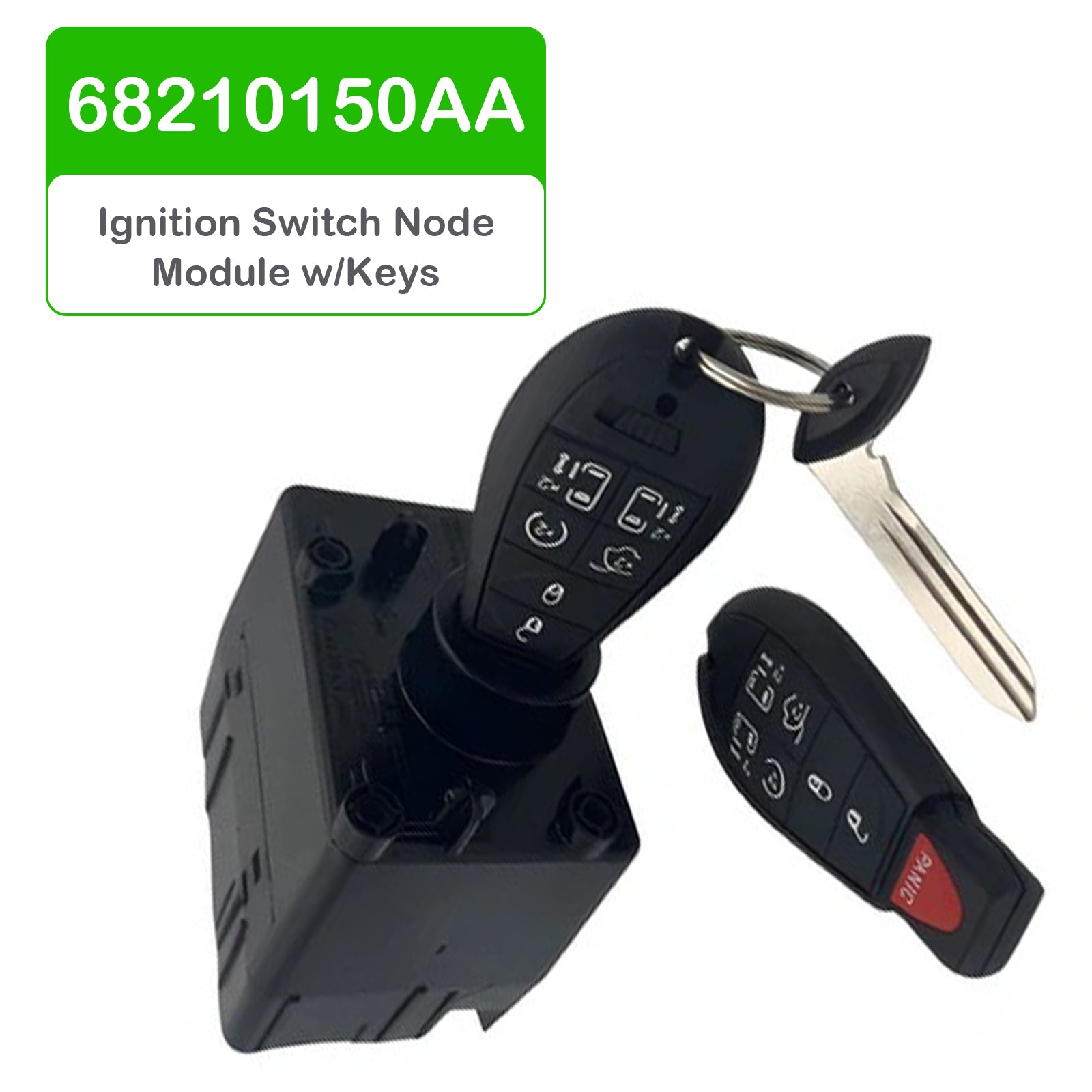 2009-2015 Dodge Ram 1500 2500 3500 Draadloos contactslot Knooppuntmodule met sleutels 68210150AA 68210150AB