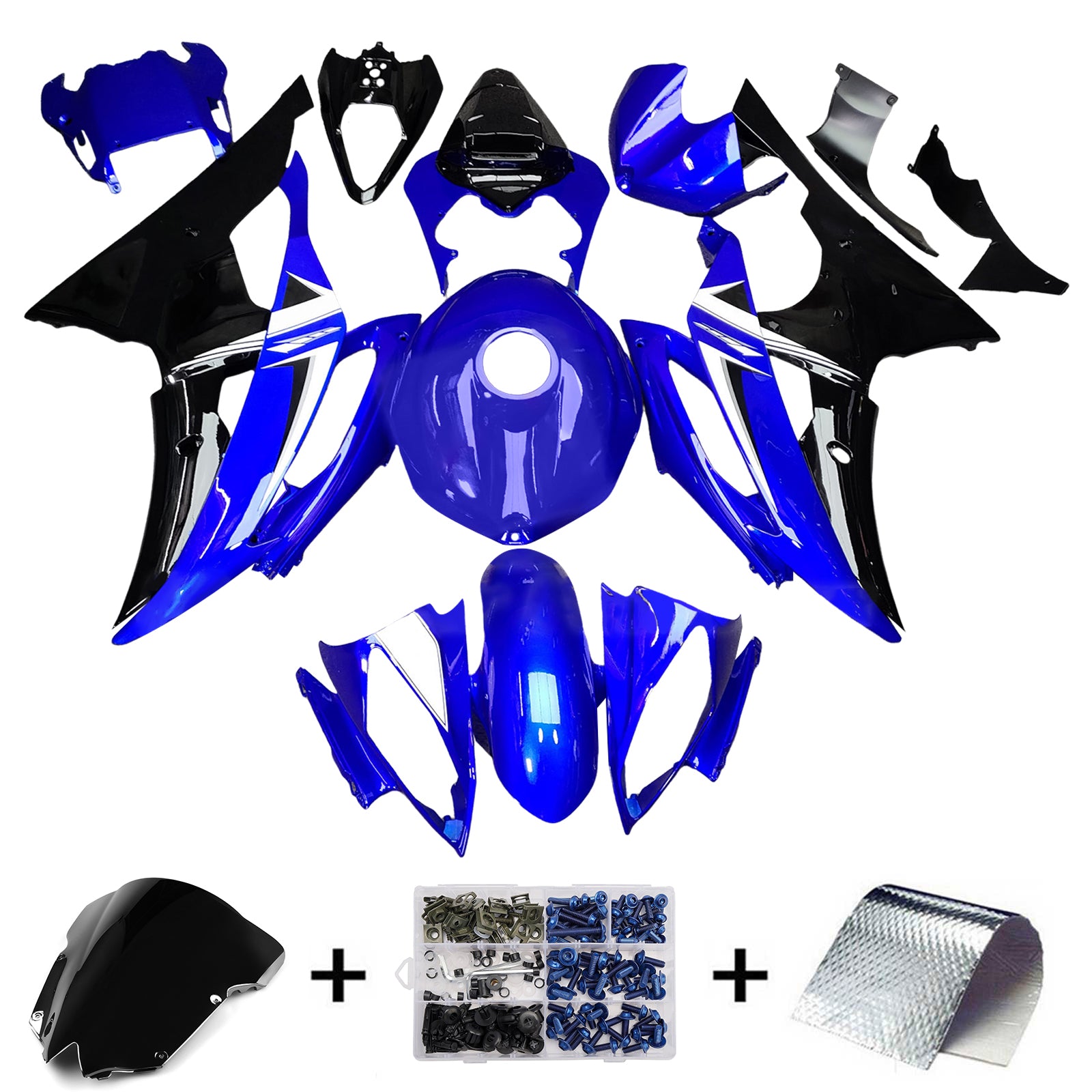 Injection Fairing Kit Bodywork Plastic ABS For Yamaha YZFR6 YZF-R6 2008-2016
