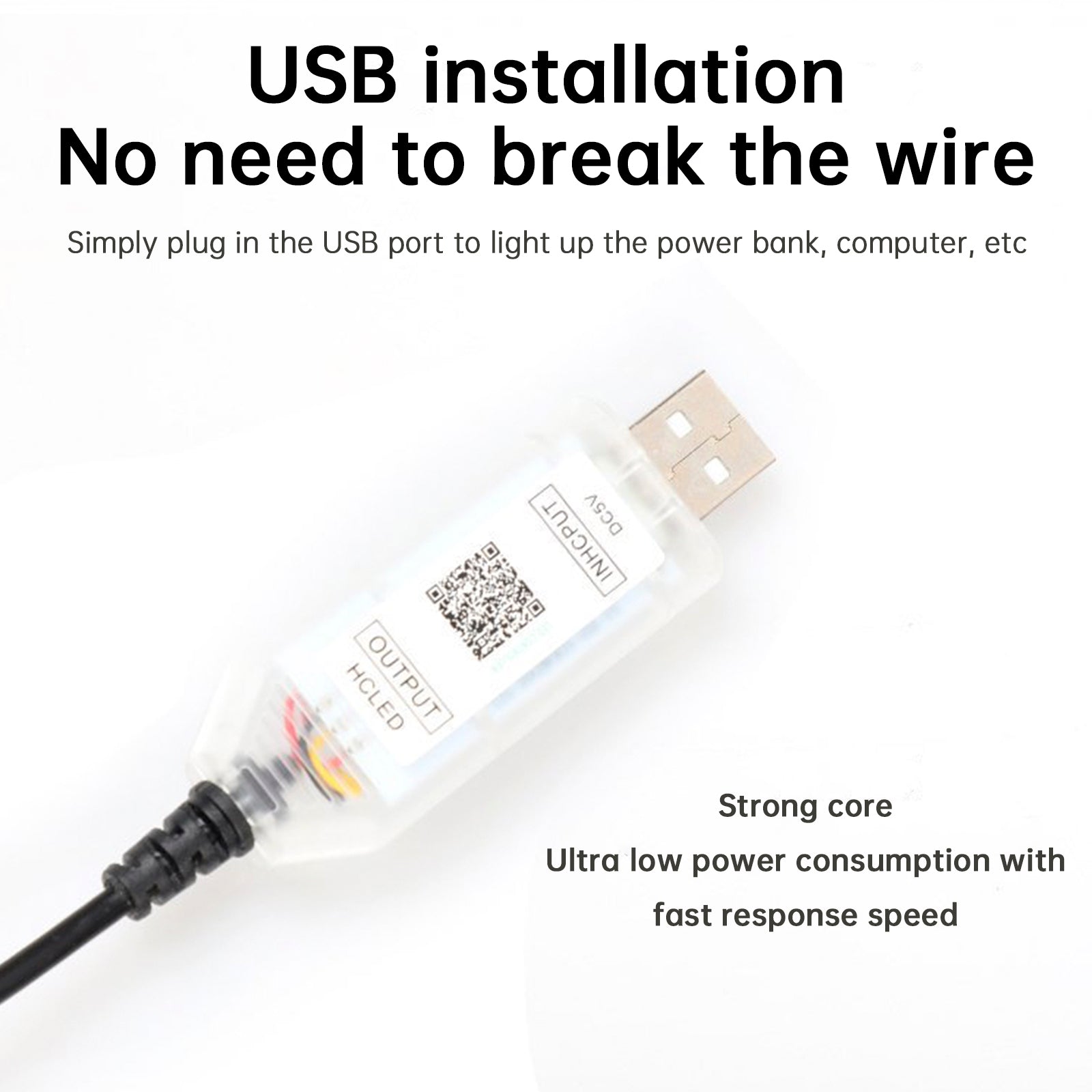 Centrale bediening Ambient Interior Kleurrijk LED vloeiend decoratief licht 110 cm + 35 cm