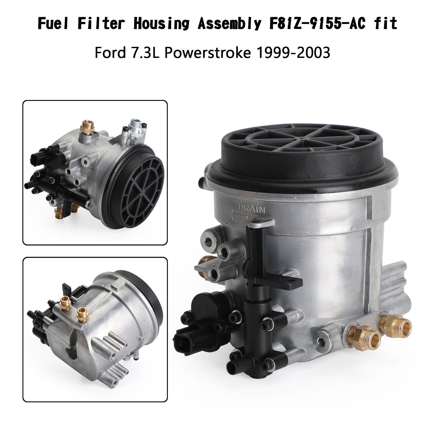 Ensemble de boîtier de filtre à carburant F81Z-9155-AC pour Ford 7.3L Powercourse 1999-2003