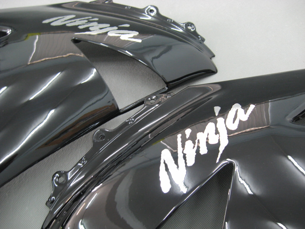 2007-2008 Kawasaki ZX6R ZX636 Fairings Black Ninja Racing Generic