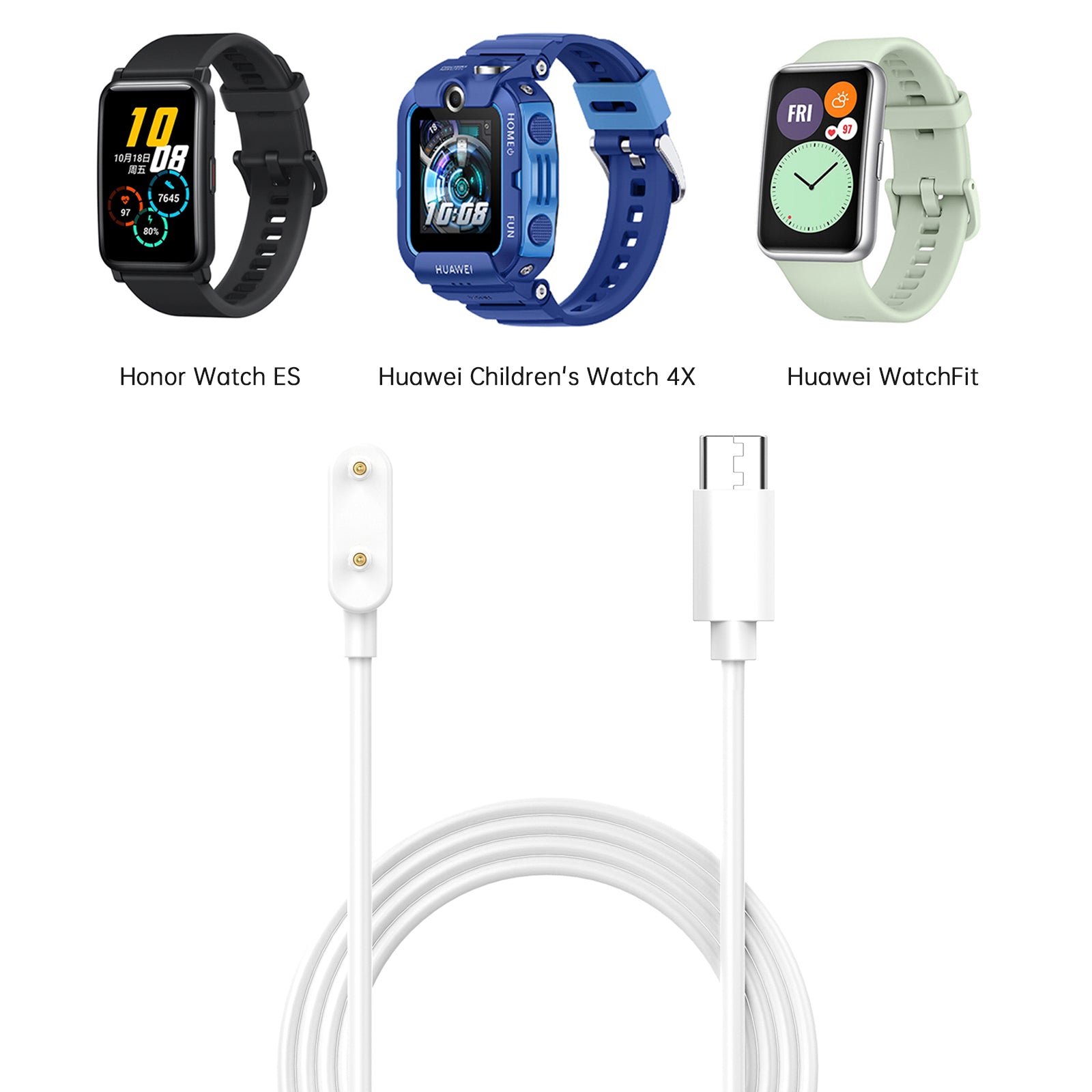 Huawei Watch Fit3 Type C Charging Cable Portable Charger For Band 10/9/8/7/6pro