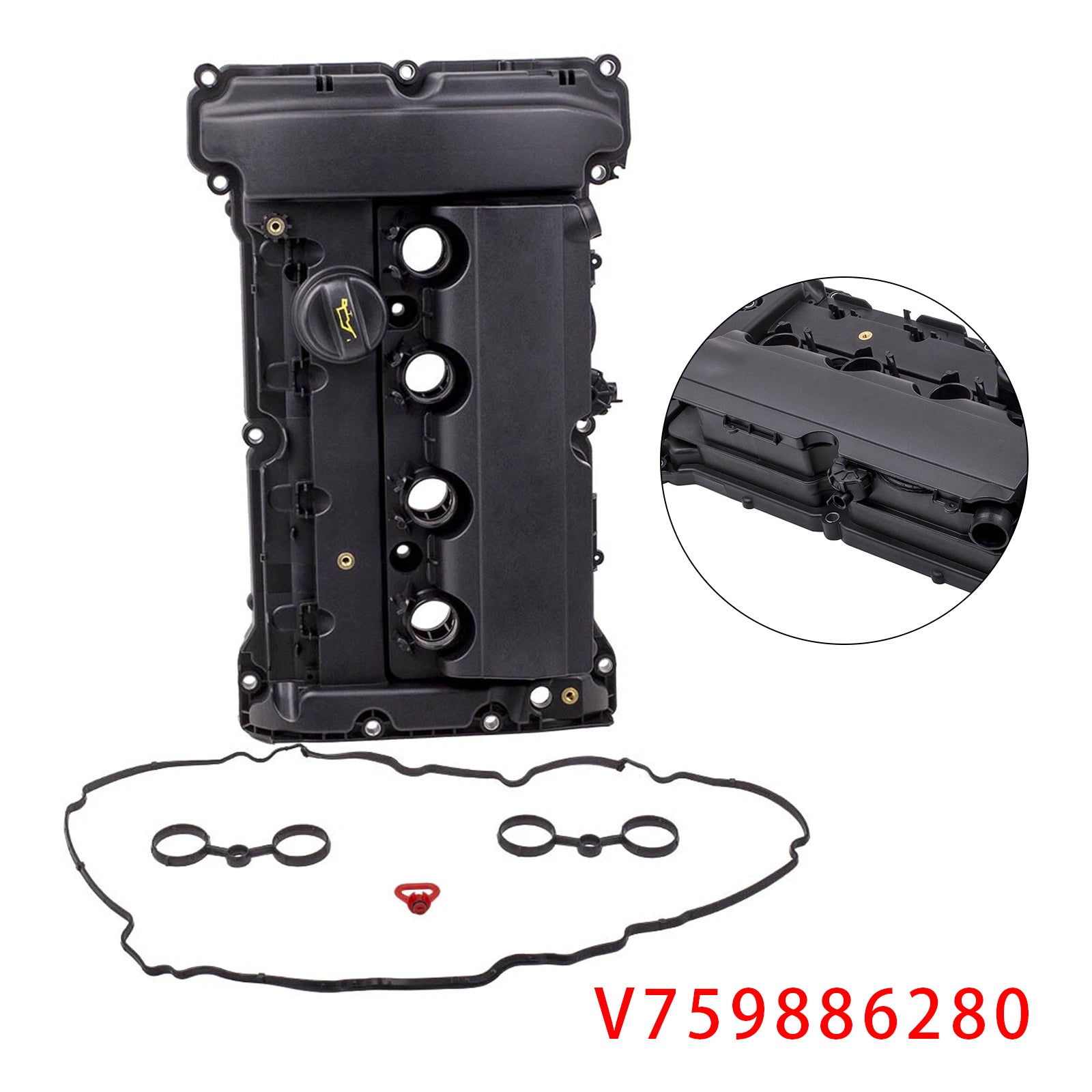 2006-2018 PEUGEOT 207 1.6 16V Turbo,1.6 16V RC Cylinder Valve Rocker Cover+Gasket V759886280