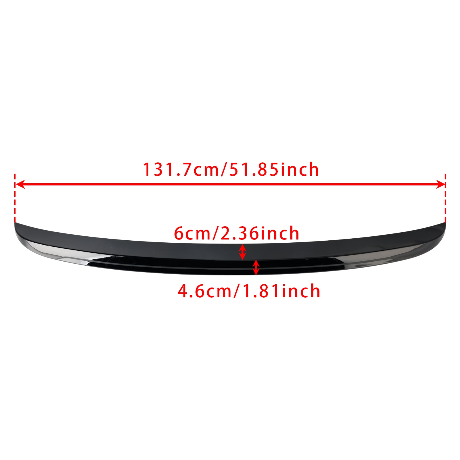 2003-2010 BMW 5-serie E60 M5 M5-stijl glanzend zwarte kofferbakspoiler