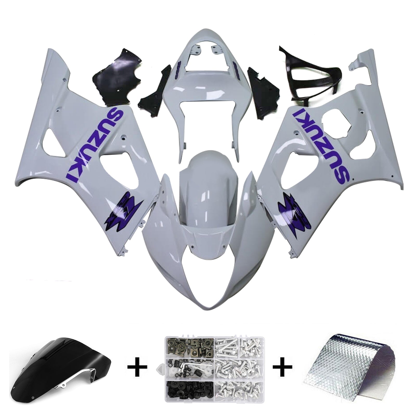 2003-2004 Suzuki GSXR1000 K3 Injection Fairing Kit Karosseri Plast ABS