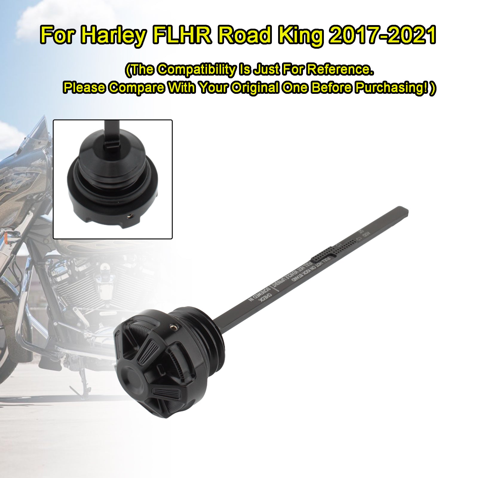 Oliepeilstok Tankdop Plug Geschikt voor Road Electra Street Glide Road King 17-21