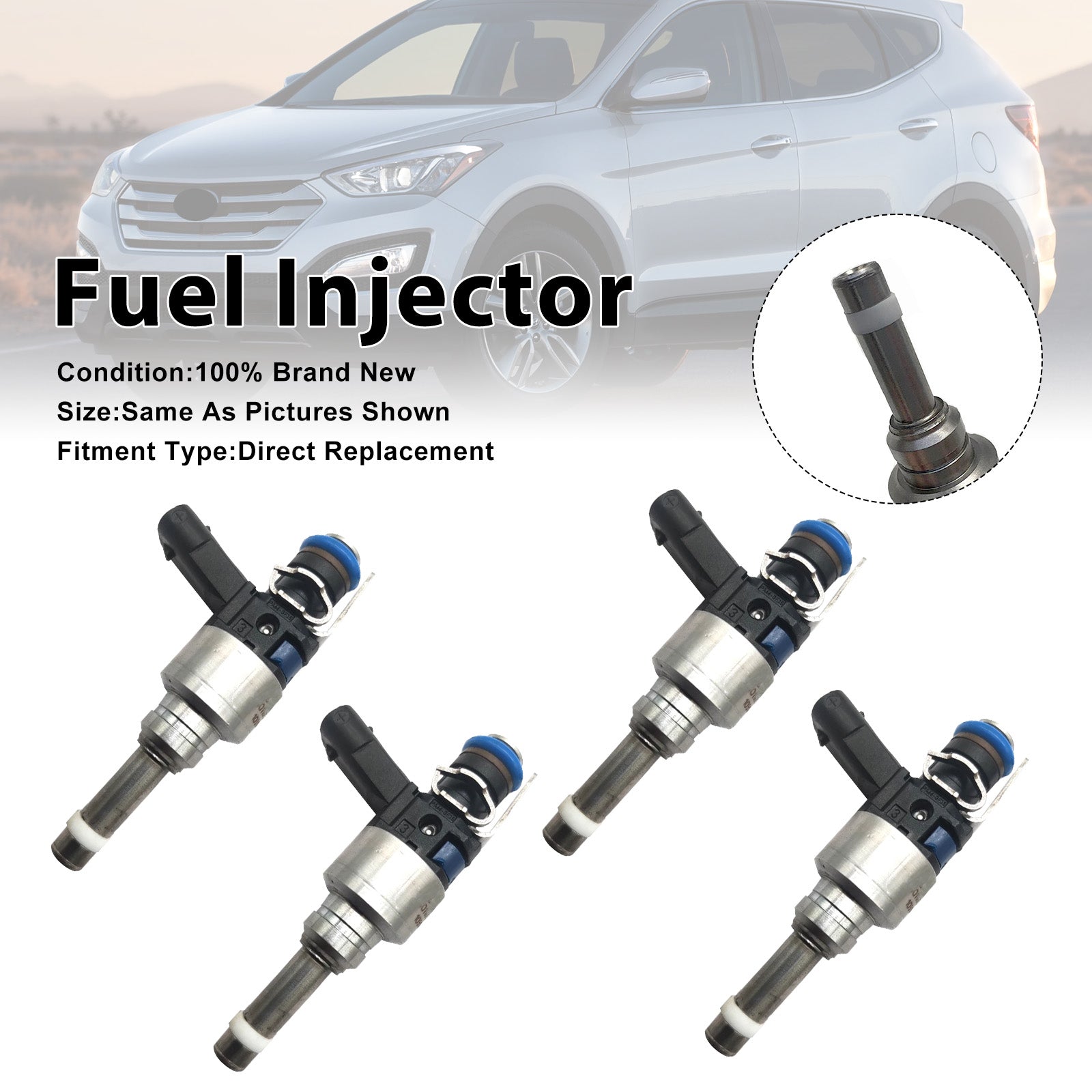 4Pcs Fuel Injector For Hyundai Santa Fe 13-16 Sonata 2011-2014 35310-2G720