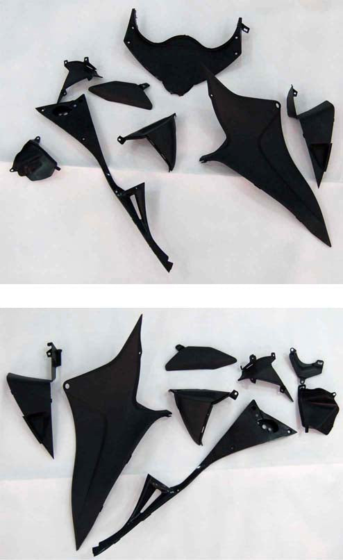 2009-2012 Honda CBR 600 RR White & Black Hannspree Racing Fairings Generic