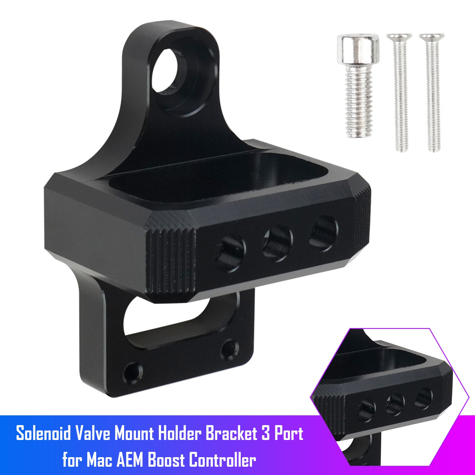 Solenoid ventil držiak držiaka držiaka 3 port pre ovládač MAC AEM