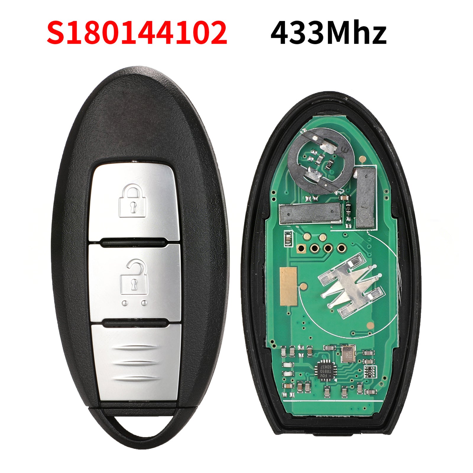 2 Button Car Key Fob S180144102 433Mhz NSN14 Chip For Nissan X-Trail 2014-2017