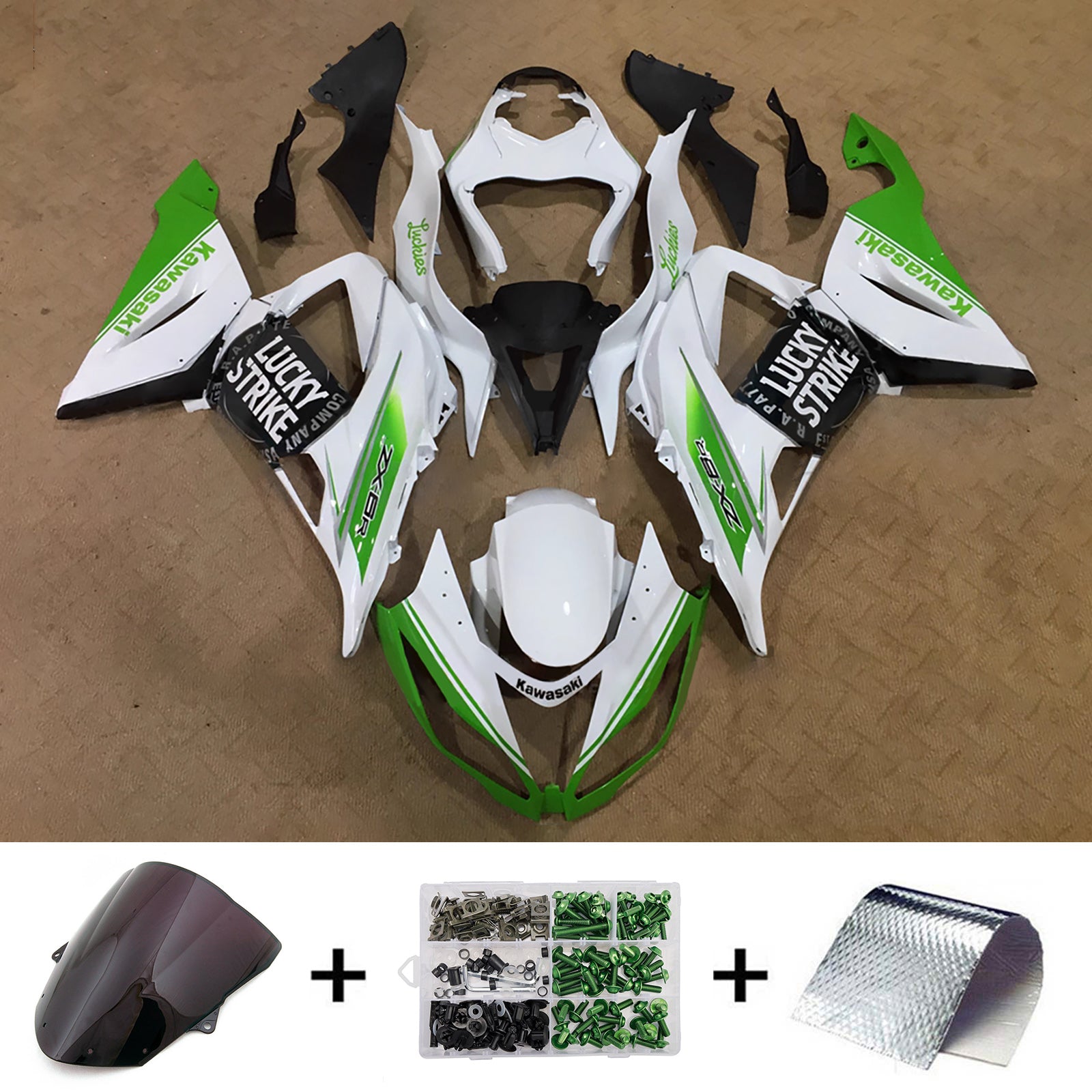 Kit carena iniezione carrozzeria in plastica ABS adatta per Kawasaki ZX6R 636 2013-2018