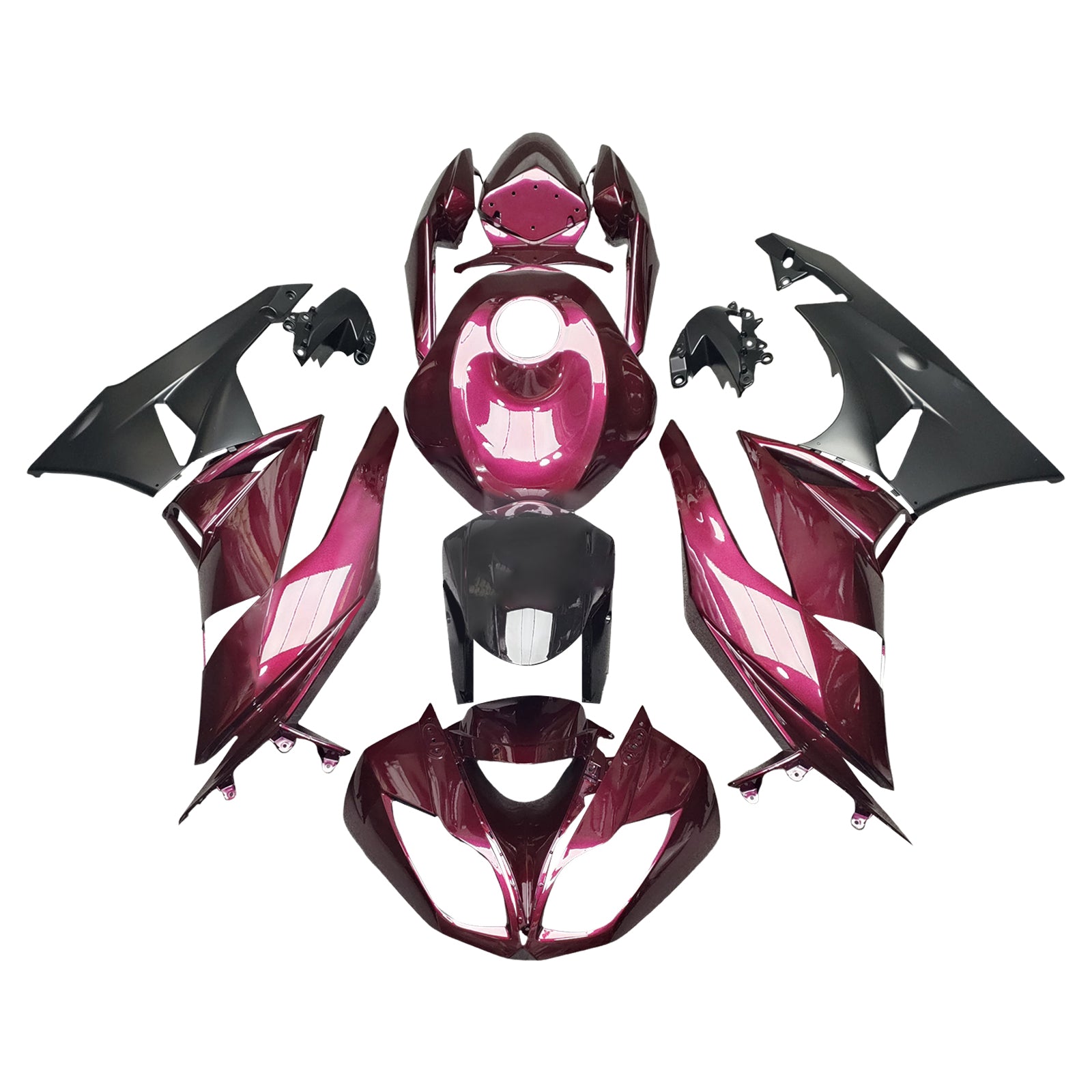 Injectiekuipset carrosserie kunststof ABS geschikt voor Kawasaki ZX6R 636 2009-2012