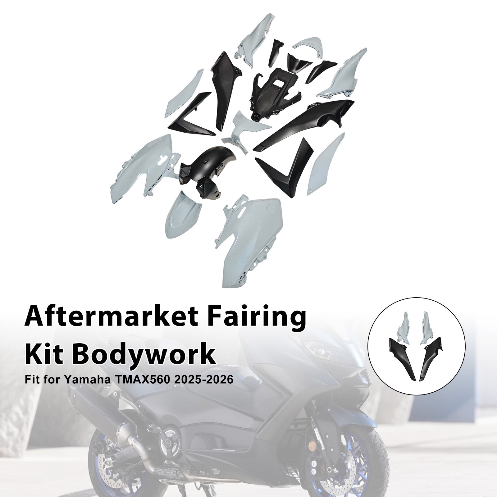 Kit de carénage de carrosserie par injection pour Yamaha TMAX560 2025-2026