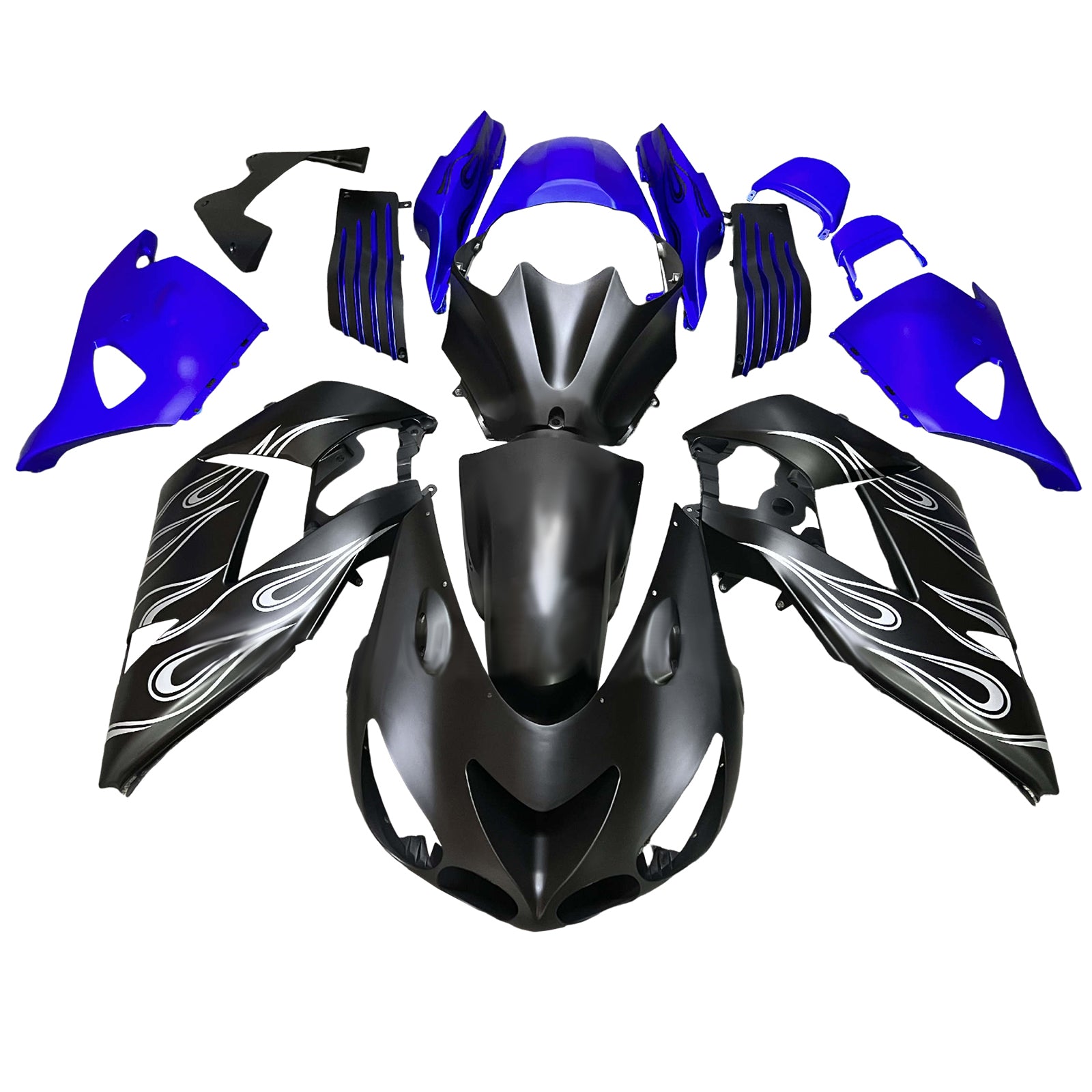 Injectie Kuip Kit Carrosserie geschikt voor Kawasaki ZX14R ZZR1400 2006-2011
