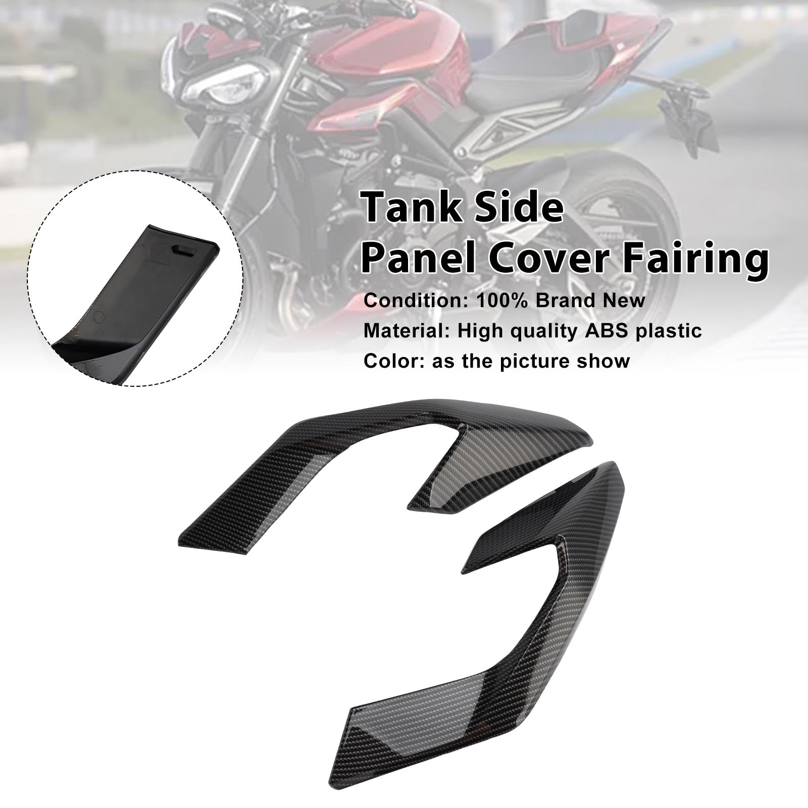 2023-2025 Street Triple 765 R/RS Carénage du panneau de couverture latérale du réservoir