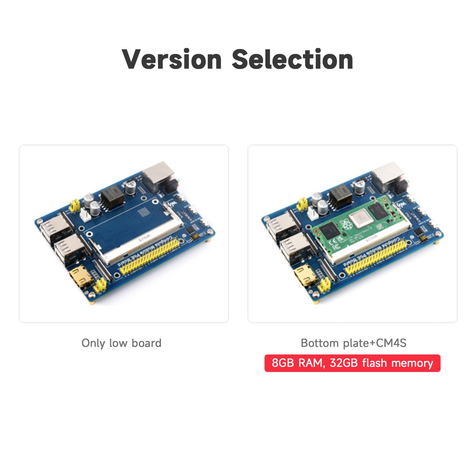 Carte d'extension de Module de calcul Raspberry Pi CM4S/CM3, plinthe, alimentation POE