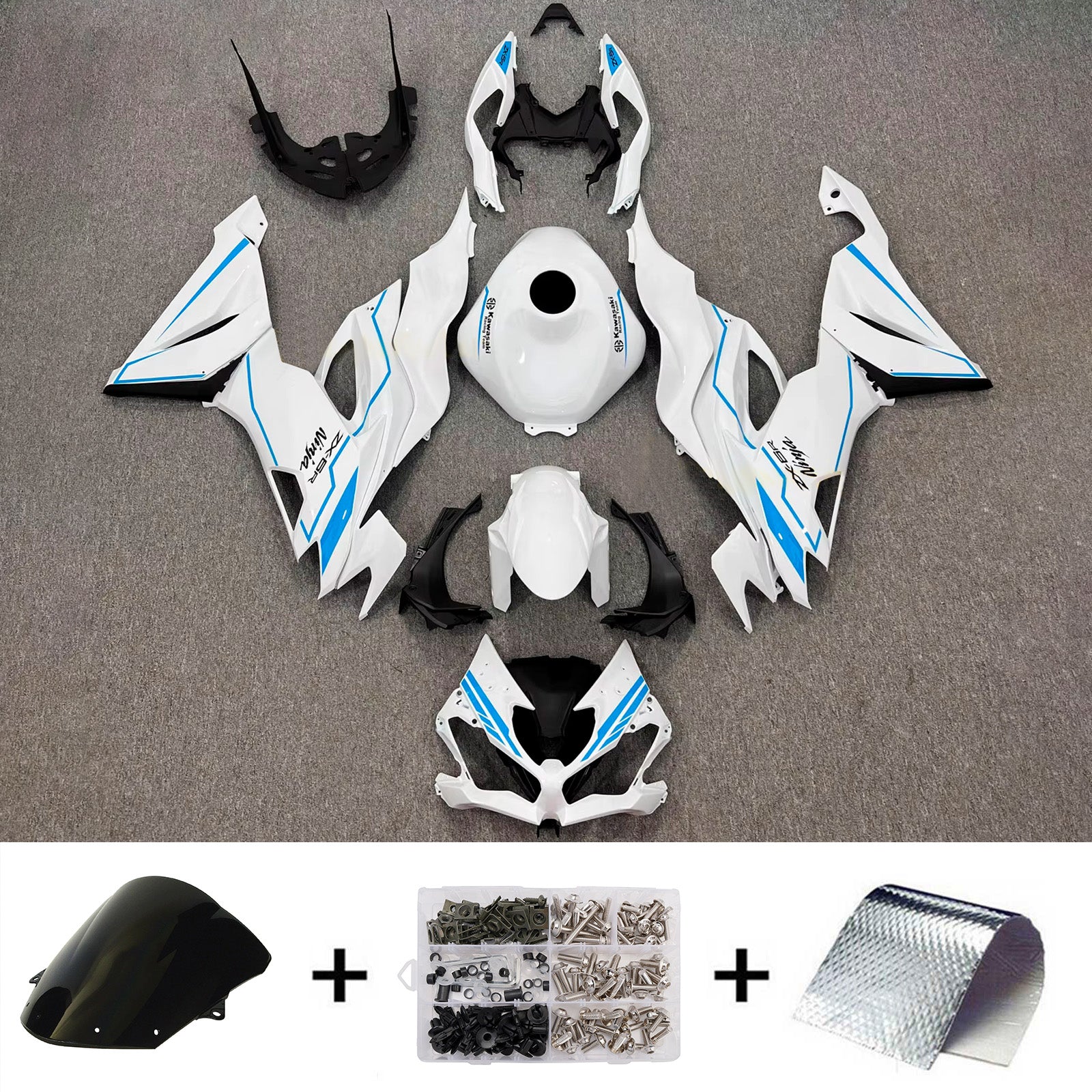 Injection Fairing Kit Bodywork Plastic ABS fit For Kawasaki ZX6R 2019-2023