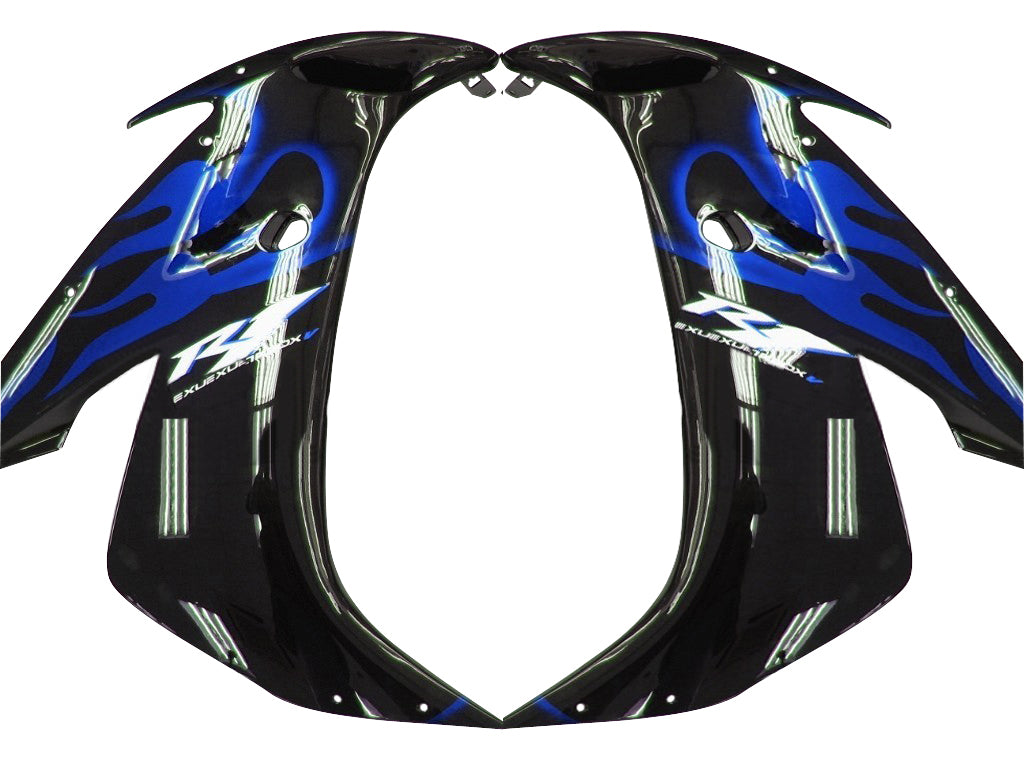 2004-2006 Yamaha YZF-R1 Black & Blue Flame Racing stroomlijnkappen algemeen