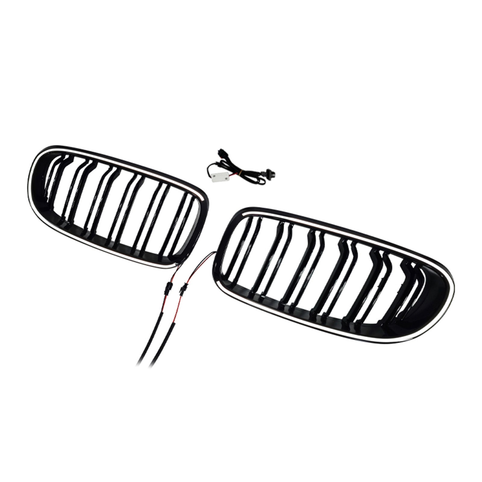 Double Rib Front Kidney Grill Grille Fit BMW 3 Series E90/E91 2009-2011 LCI