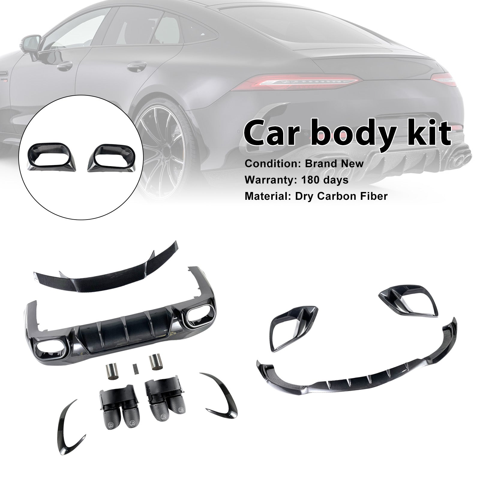 2021-2026 Fit Mercedes Benz AMG GT63 X290 4 DOOR Carbon Fiber Bumper Body Kit