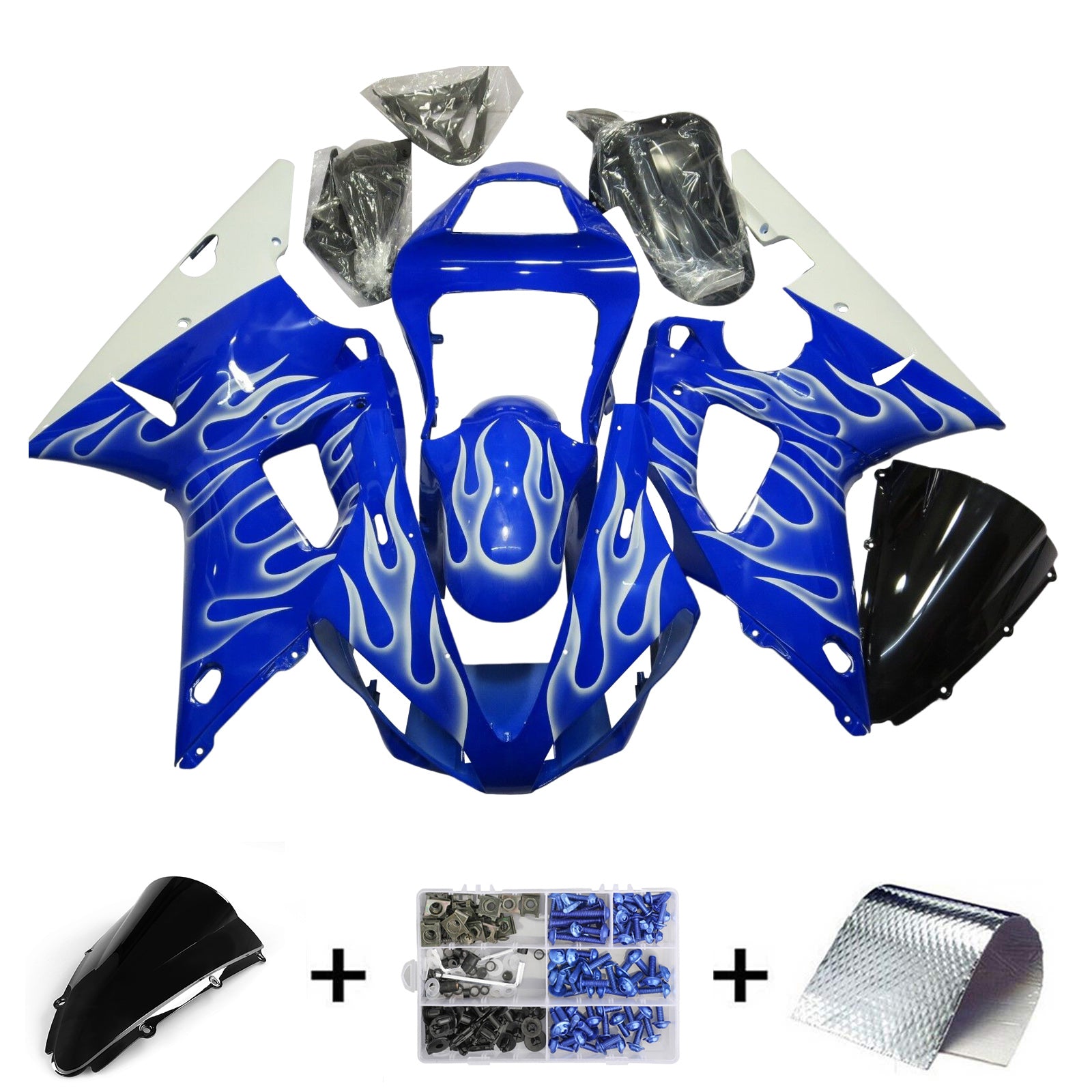 2000-2001 Yamaha YZF 1000 R1 Kit de carénage d'injection carrosserie plastique ABS