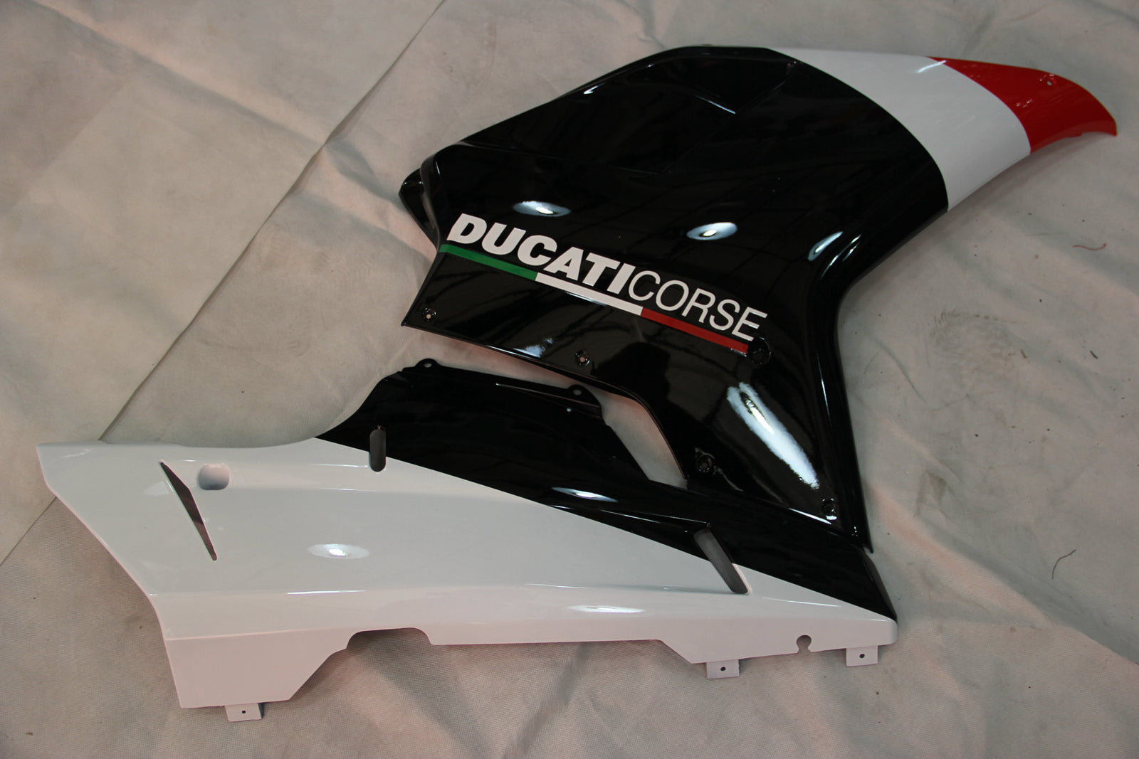 2007-2012 Ducati 1098/1198/848 Rood Zwart Carrosseriekuip ABS Spuitgietmatrijs 16 # Generiek