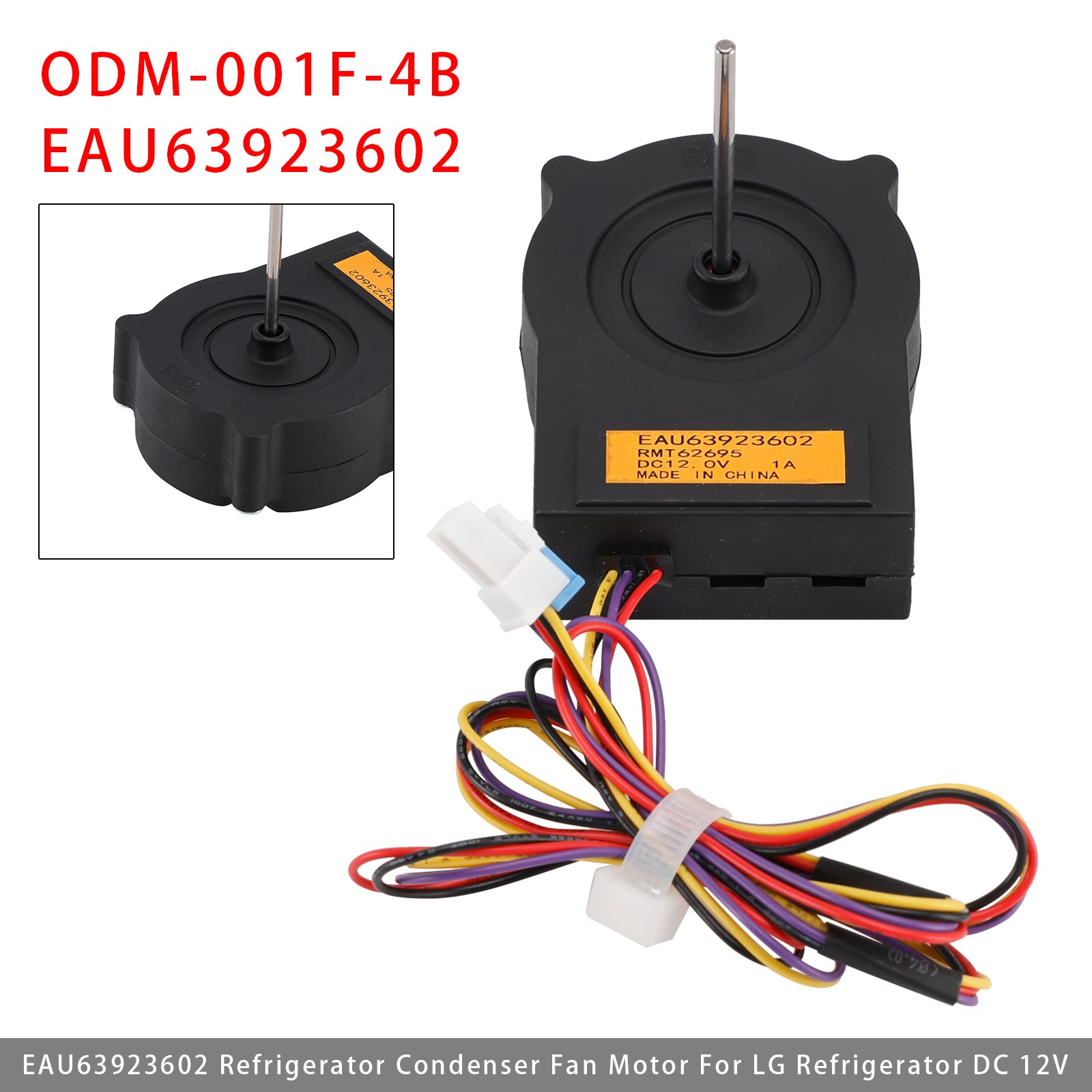 Eau63923602 kjøleskap kondensator viftemotor for LG kjøleskap DC 12V