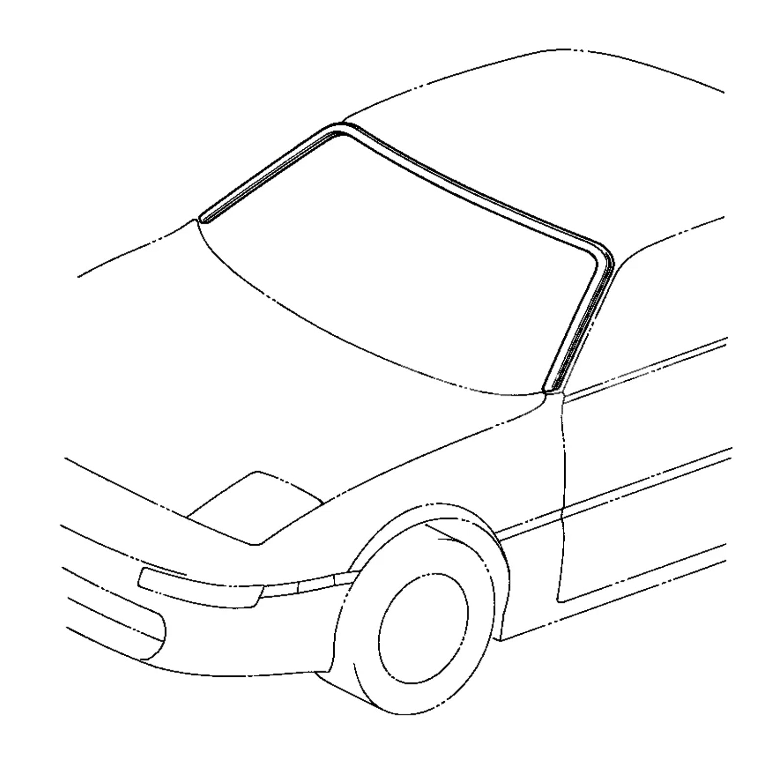 1990-1995 Toyota MR2 SW20 Front Windshield Outside Molding 75533-17030