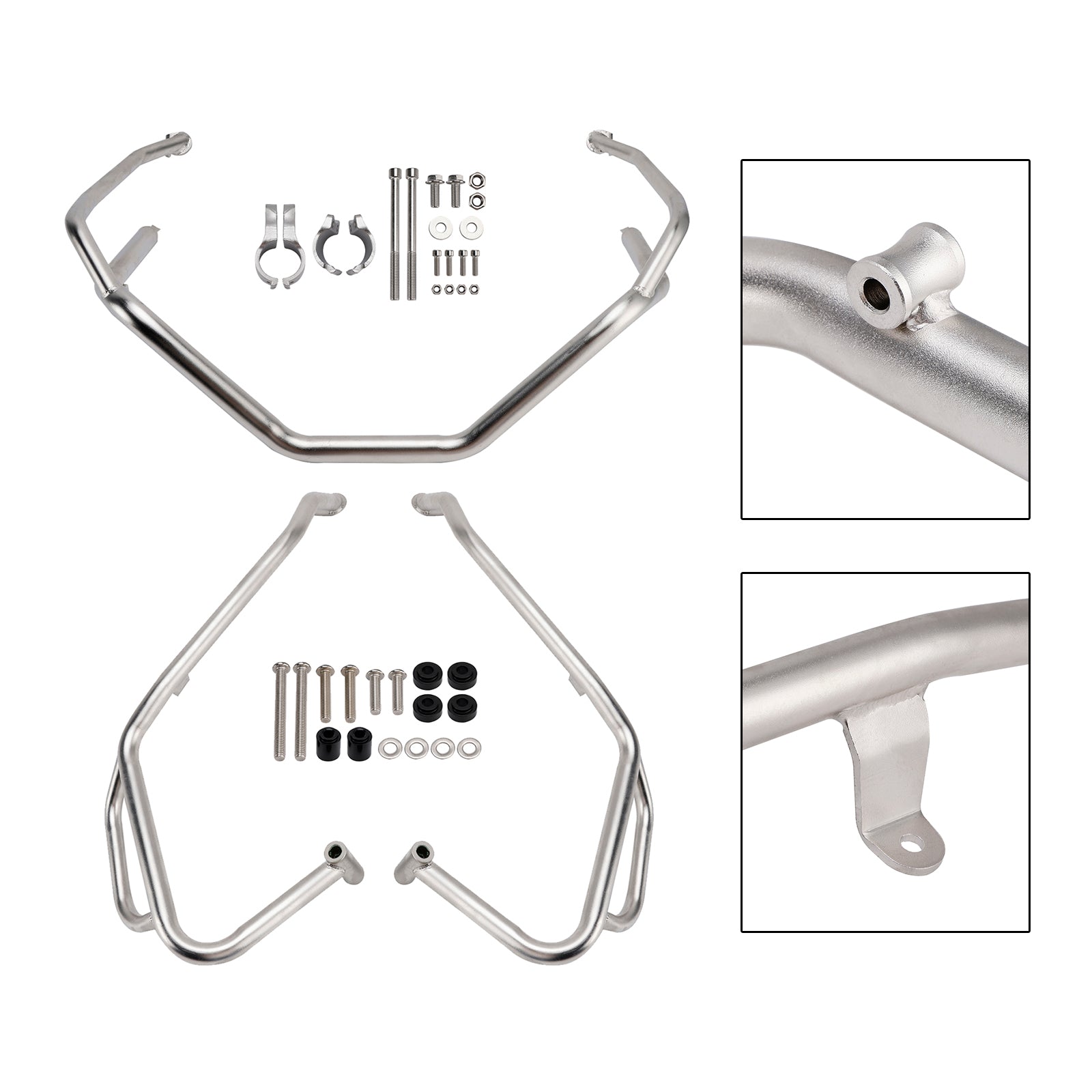 Upper Lower Kit Engine Guard Frame Crash Bar Silver For Honda X-Adv 750 2025+