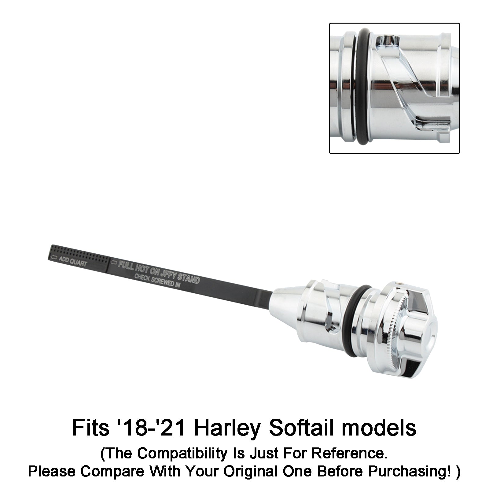 Oliepeilstok Tankdop Plug Geschikt voor Softail Breakout Fat Boy 114 Street Bob 18-22