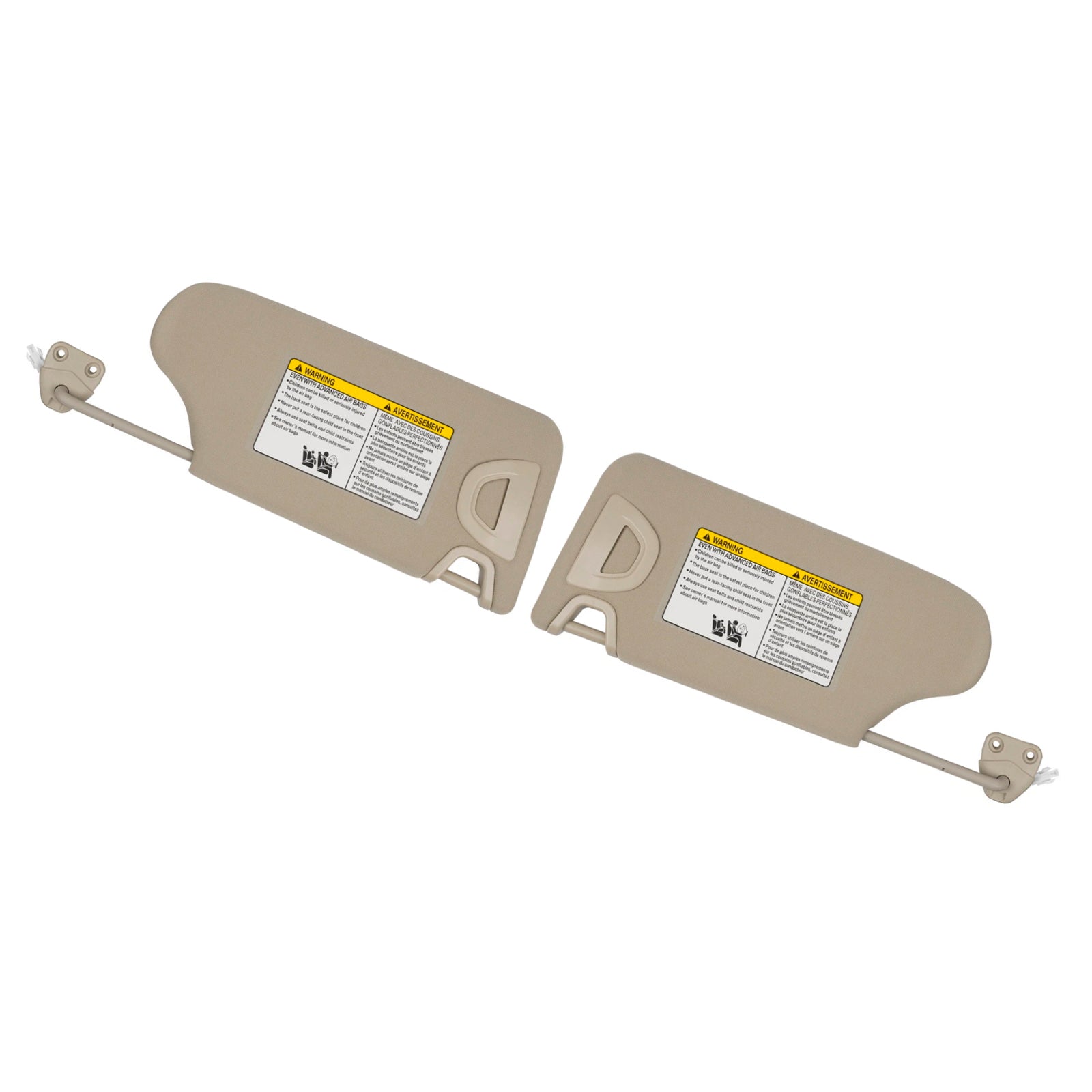 2 piezas de parasol beige izquierdo para Nissan Altima 2013-2018 & Derecha 96401-3TA2A 96400-3TA2A
