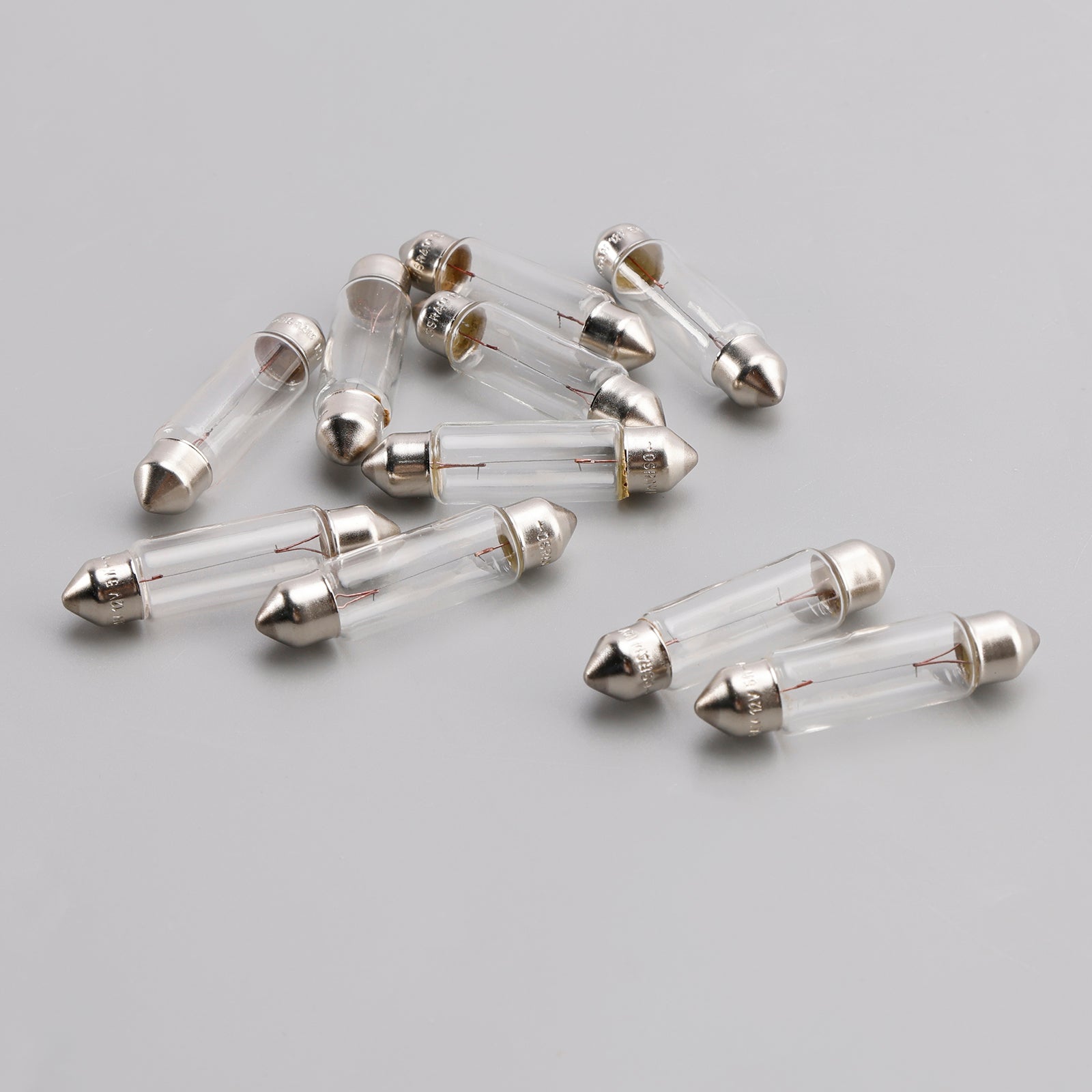 10ks auta Svetlá rúrková žiarovka Žiarovka C5W Sv8.5 43 mm 6413 12V 5W pre Osram