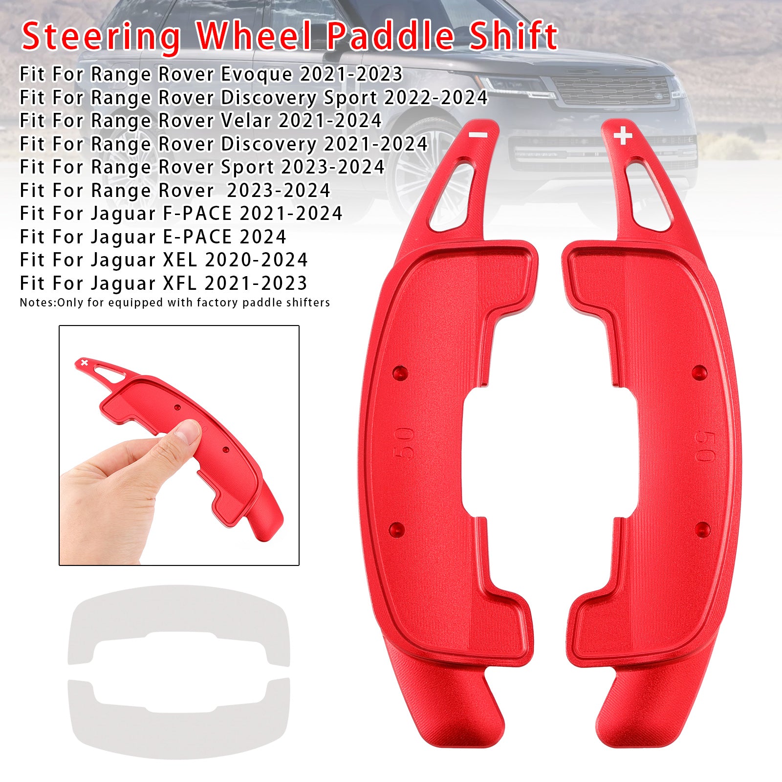 Stuurwiel paddle shifter uitbreiding geschikt voor Range Rover Jaguar aluminium