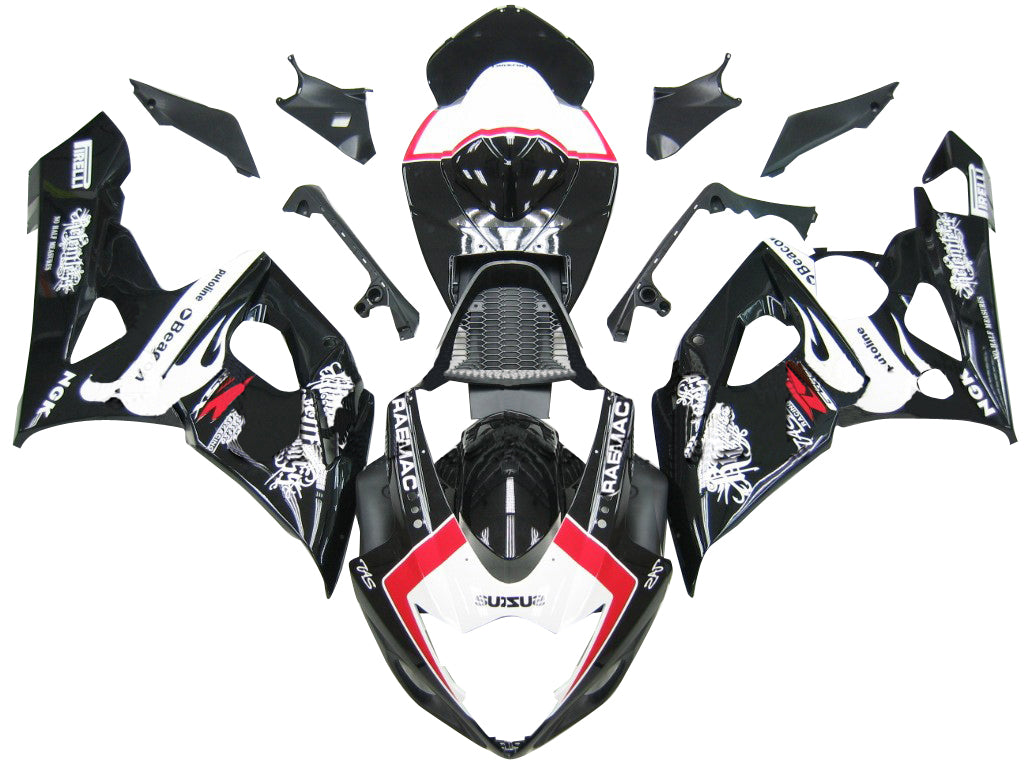 2005-2006 Suzuki GSXR 1000 Noir Blanc Suzuki GSXR Racing Carénages Générique