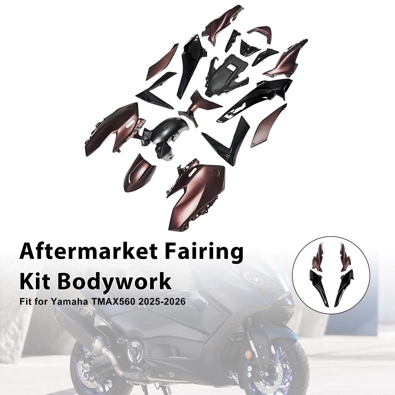 Kit de carénage de carrosserie par injection pour Yamaha TMAX560 2025-2026