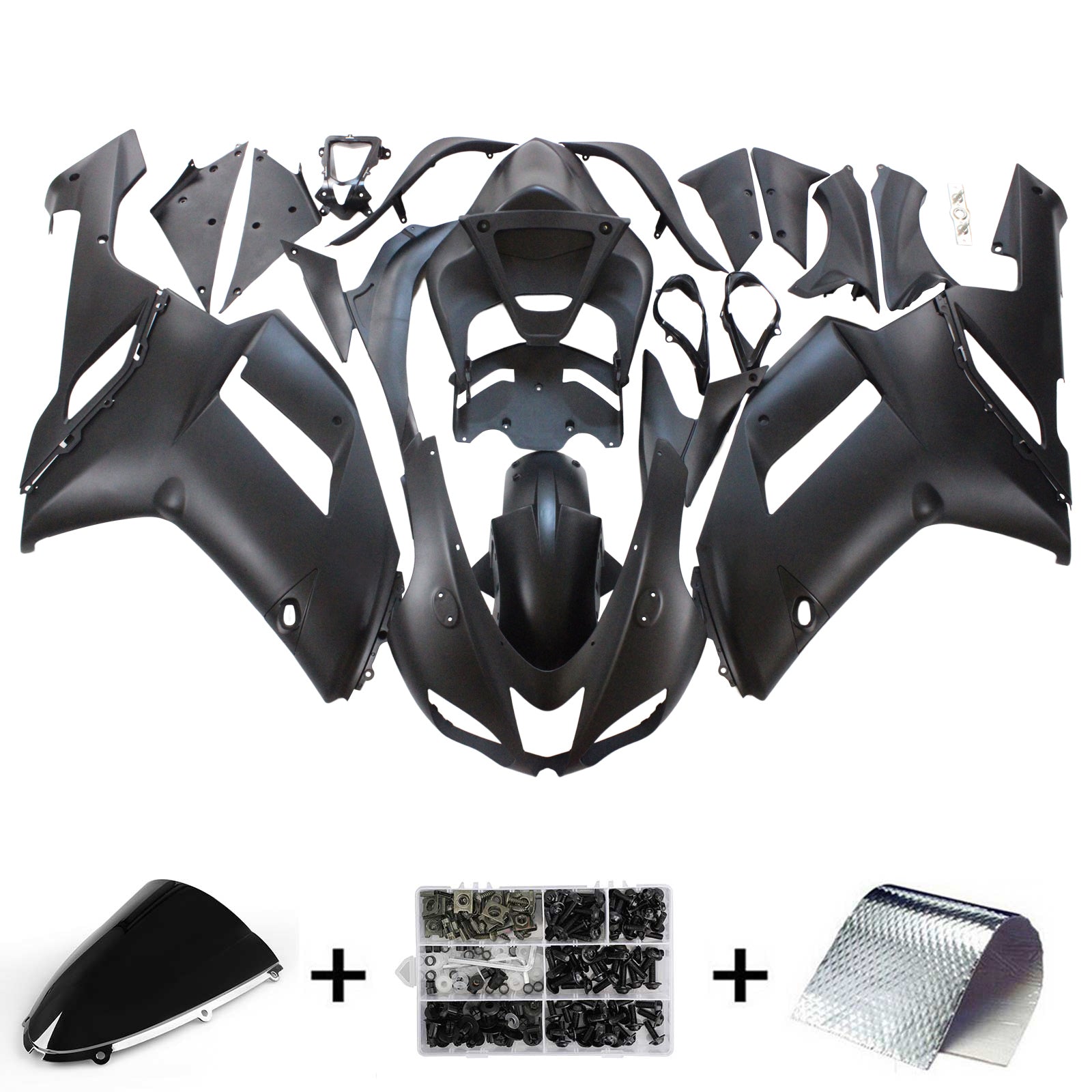 Injection Fairing Kit Bodywork Plastic ABS fit For Kawasaki ZX6R 636 2007-2008