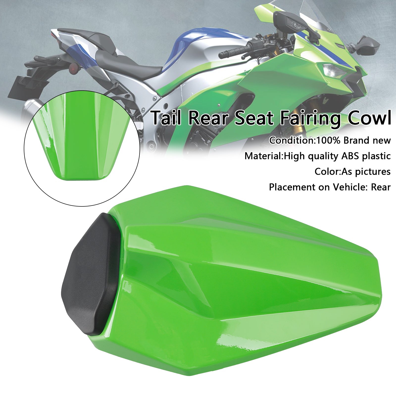 Capot de carénage de siège arrière de queue de course Kawasaki ZX10R ZX-10R 2016-2025