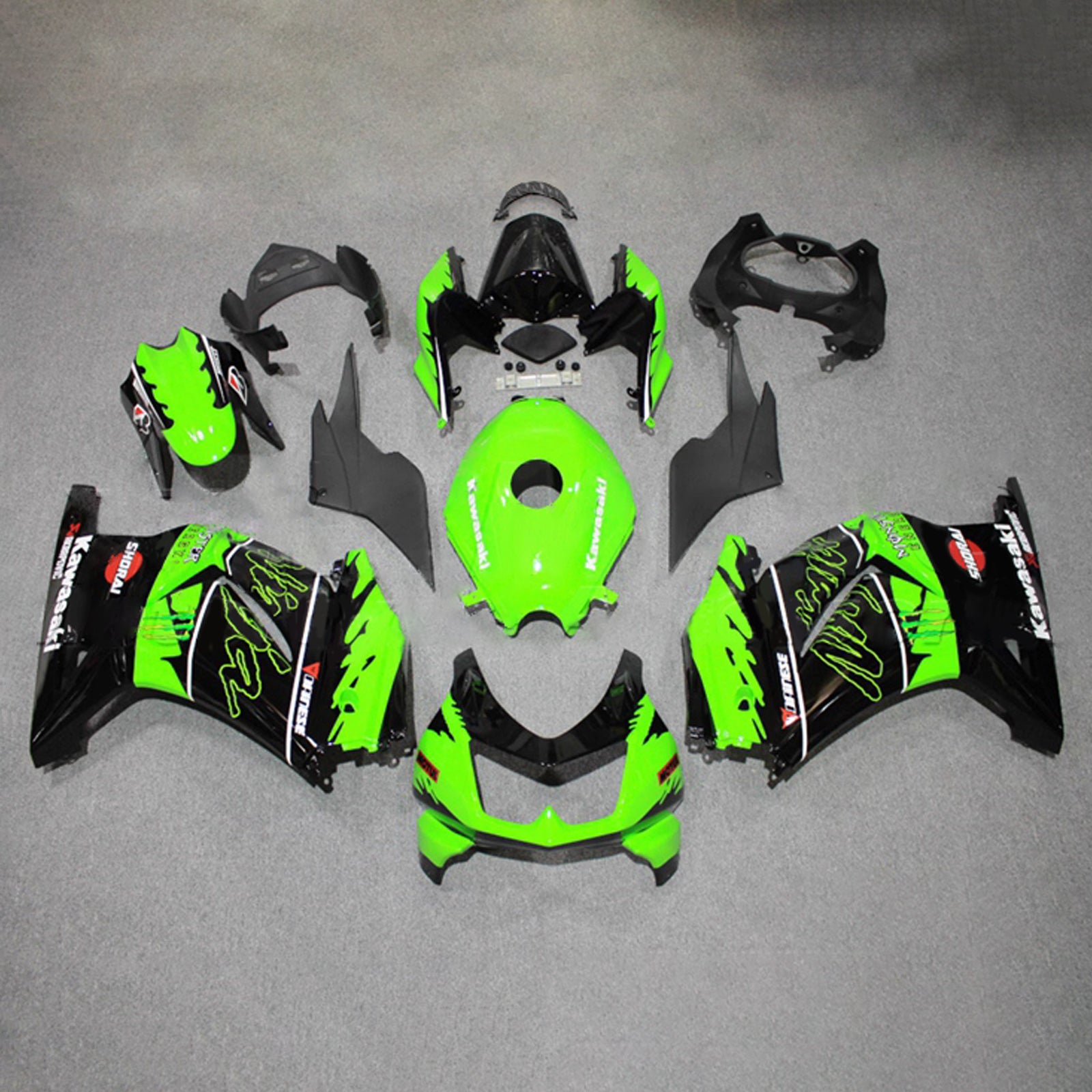Kit carena iniezione carrozzeria in plastica ABS adatta per Kawasaki EX250 Ninja250R 2008-2012