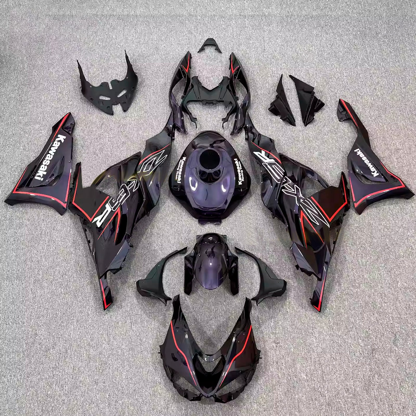 Kit carenatura iniezione carrozzeria in plastica ABS adatta per Kawasaki ZX-6R 2024-2025