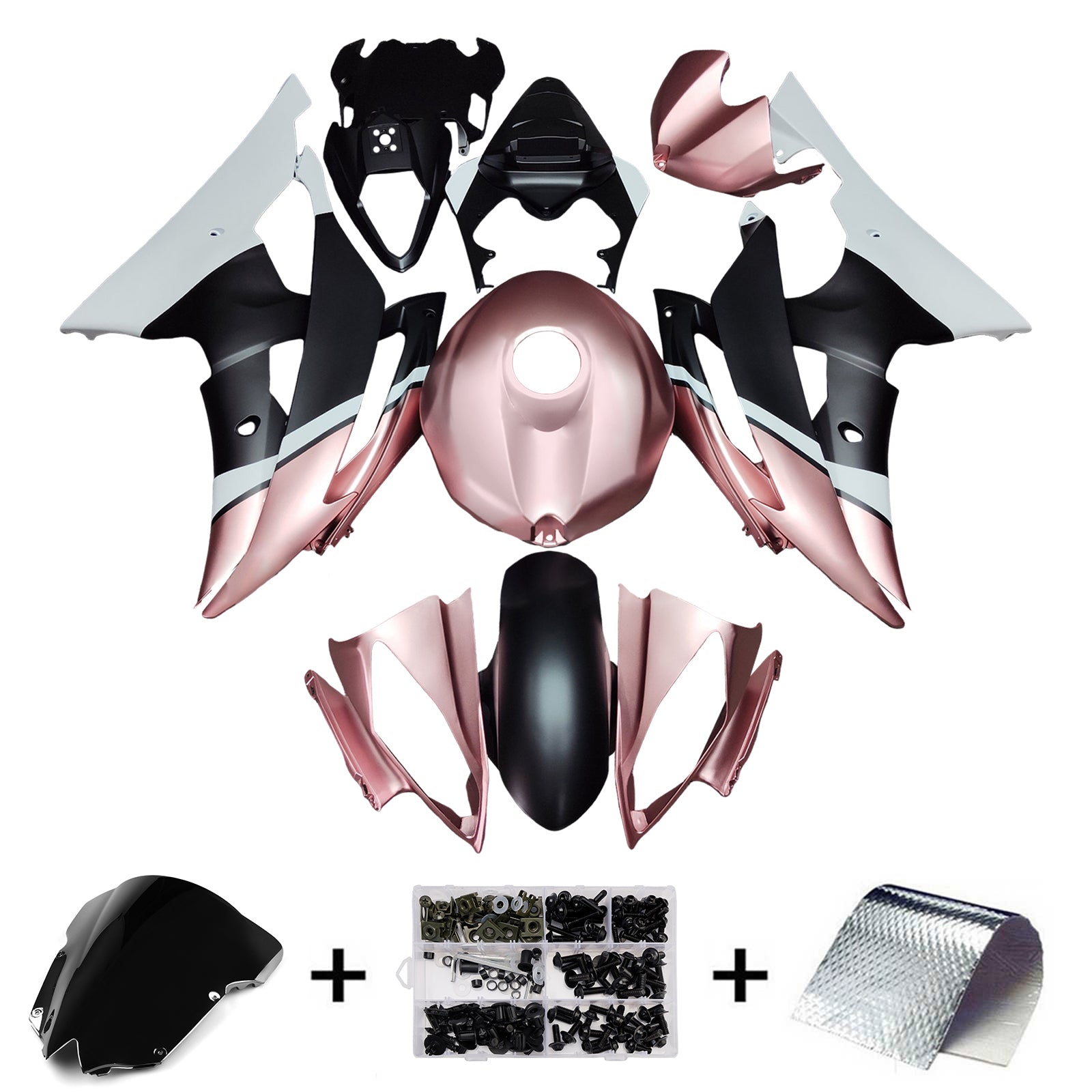 Kit de carénage d'injection carrosserie plastique ABS pour Yamaha YZFR6 YZF-R6 2008-2016