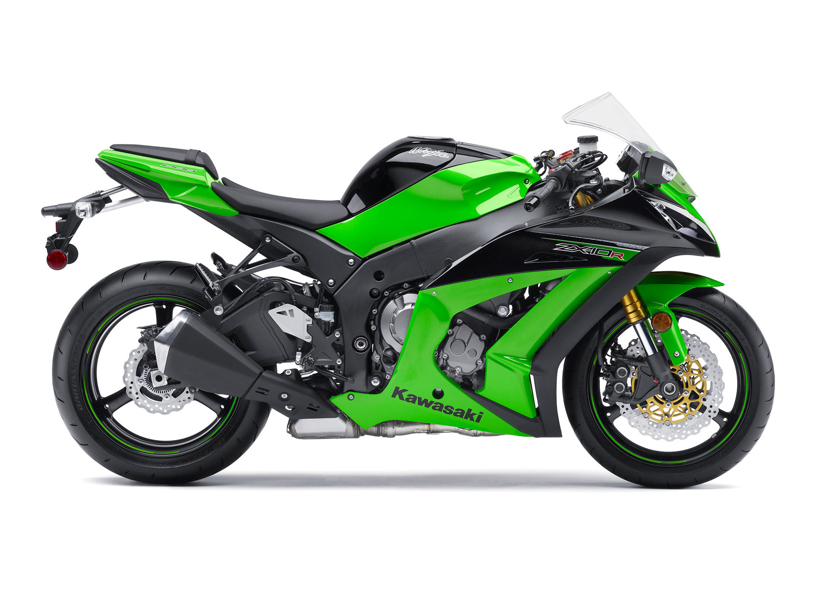 2011-2015 Ninja ZX10R Green Bodywork Fairing ABS Injection Molded Plastics Set 5# Generic