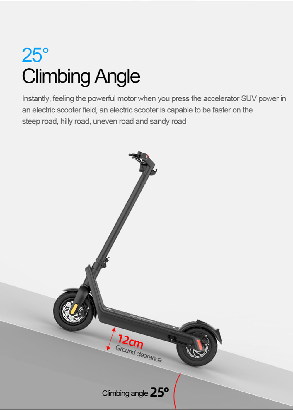 10" gamme électrique se pliante 40km/h du scooter 500W 70KM pour le trajet en ville adulte