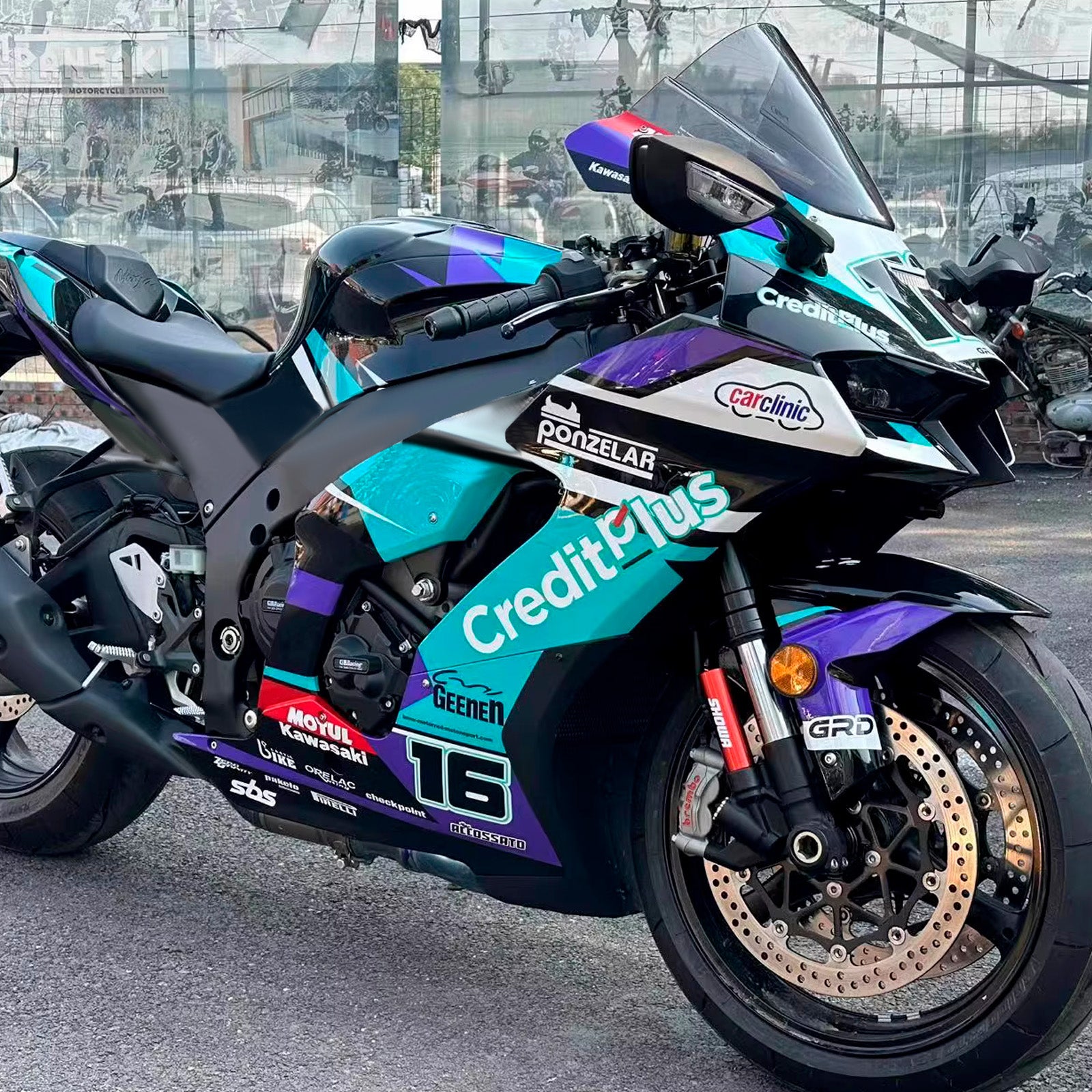 Kit carenatura iniezione Carrozzeria ABS adatto per Kawasaki ZX-10R ZX-10RR 2021-2025