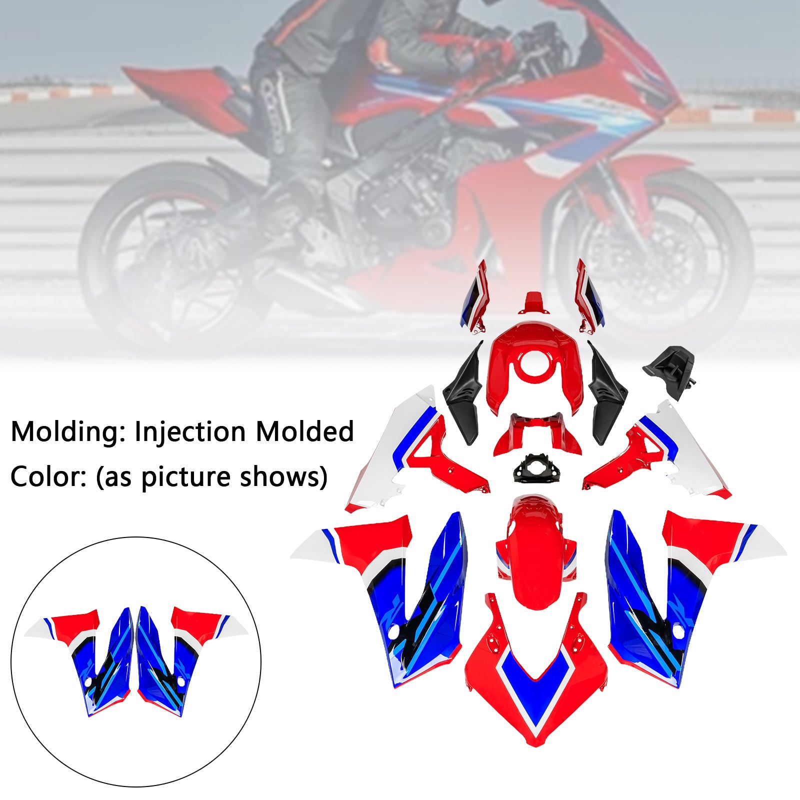 Kit de carenado de carrocería de plástico ABS de inyección para Honda CBR650R 2024-2025