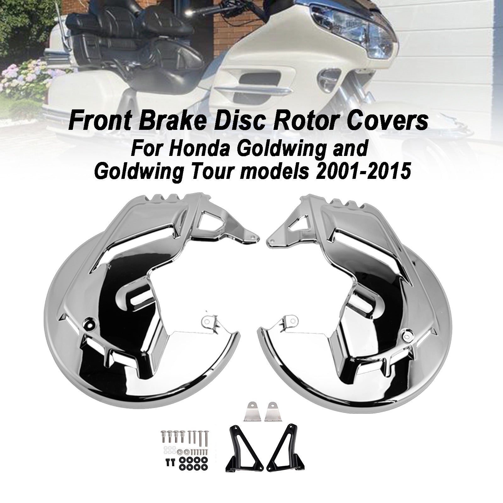 Front Brake Disc Rotor Covers For Honda Goldwing GL1800 F6B 01-15