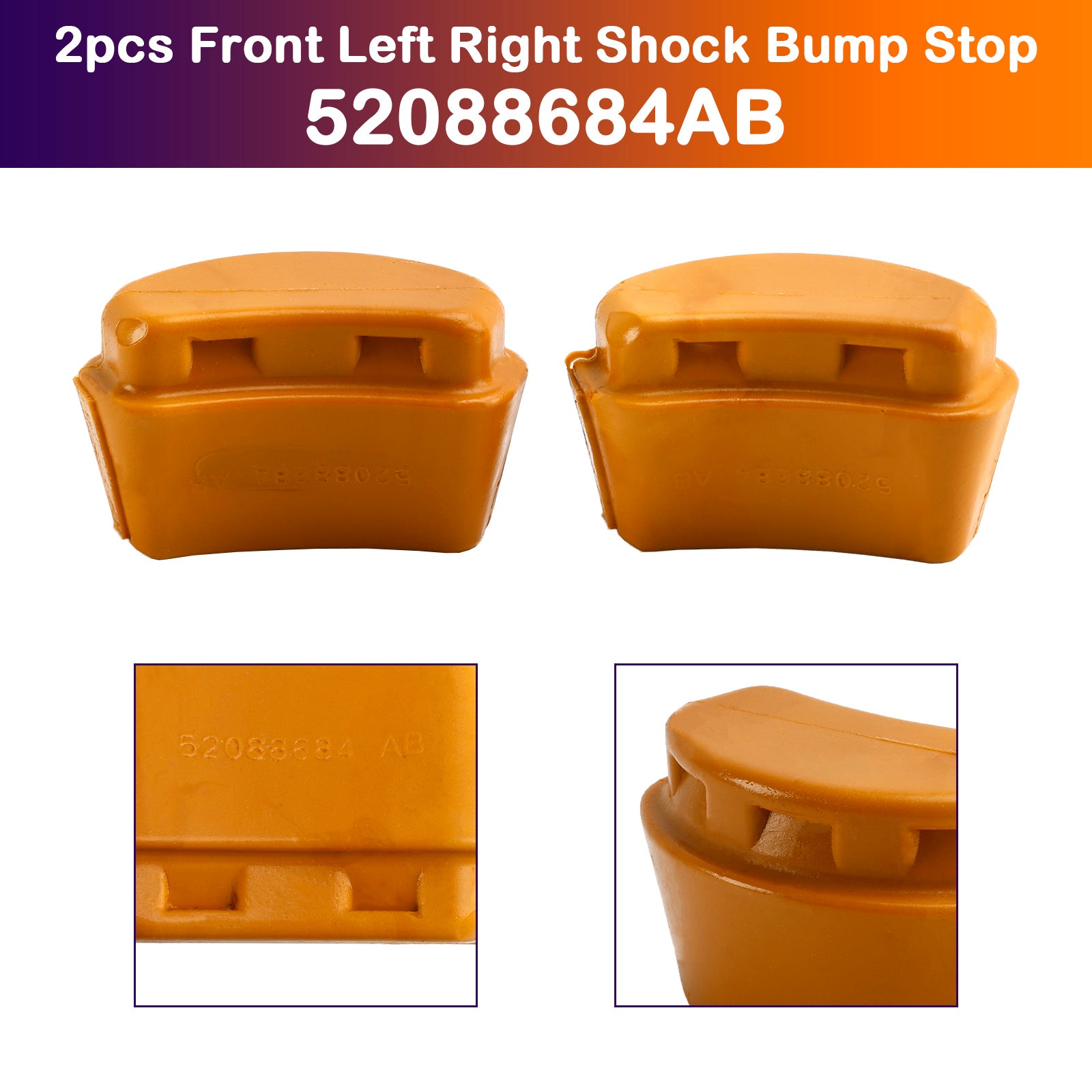 2002-2007 Jeep Liberty KJ 2 stuks linksvoor schokbumpstop 52088684AB