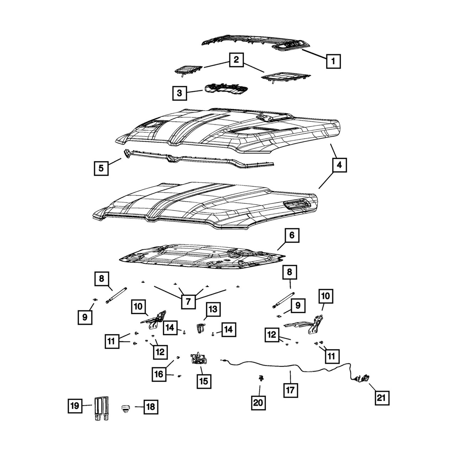 Hood Seal Weather Strip 68291626AB For Dodge Ram 1500 2019-2026