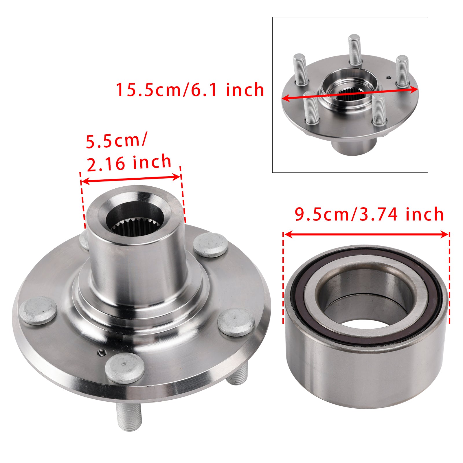 2006-2014 Honda Ridgeline Front Wheel Hub & Bearing 44300-SJC-A01