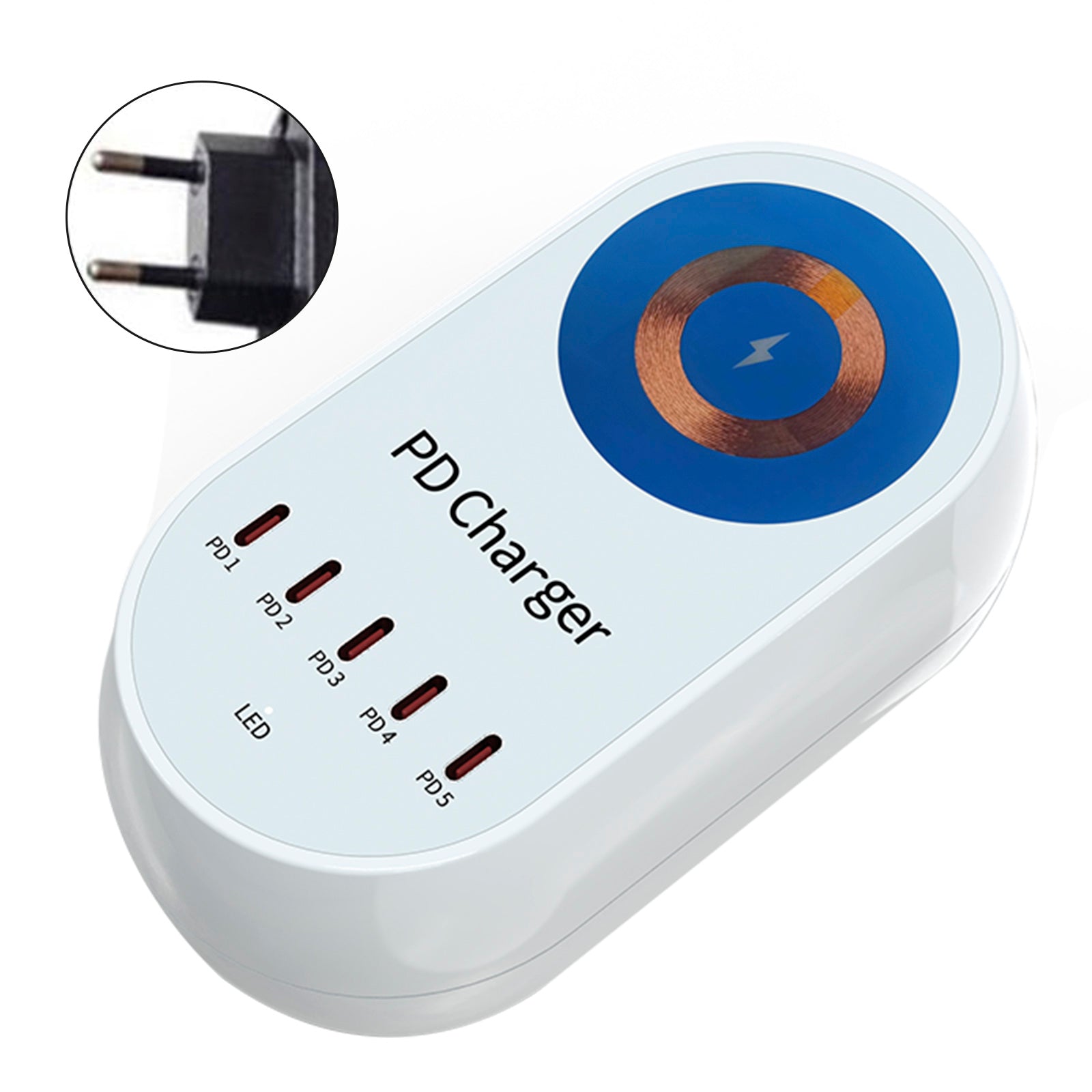 140W PD Multi-Port Charger Magnetic Wireless Fast Lading PD100W Laptop Mobile Phone Charger EU Plug